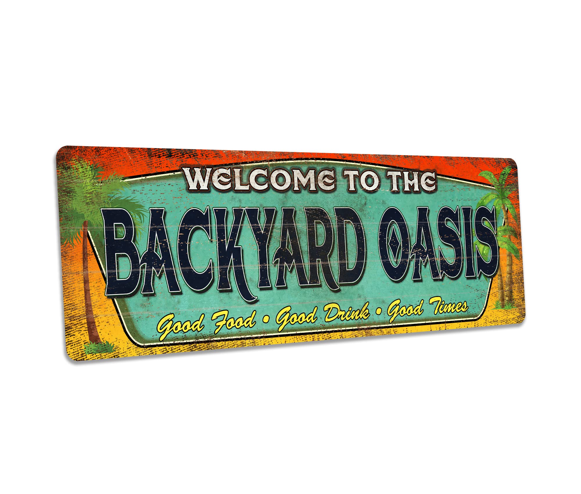 Backyard Oasis Sign Patio Décor Poolside Paradise Welcome Sign Barbecue Family Room Gift 206182001005
