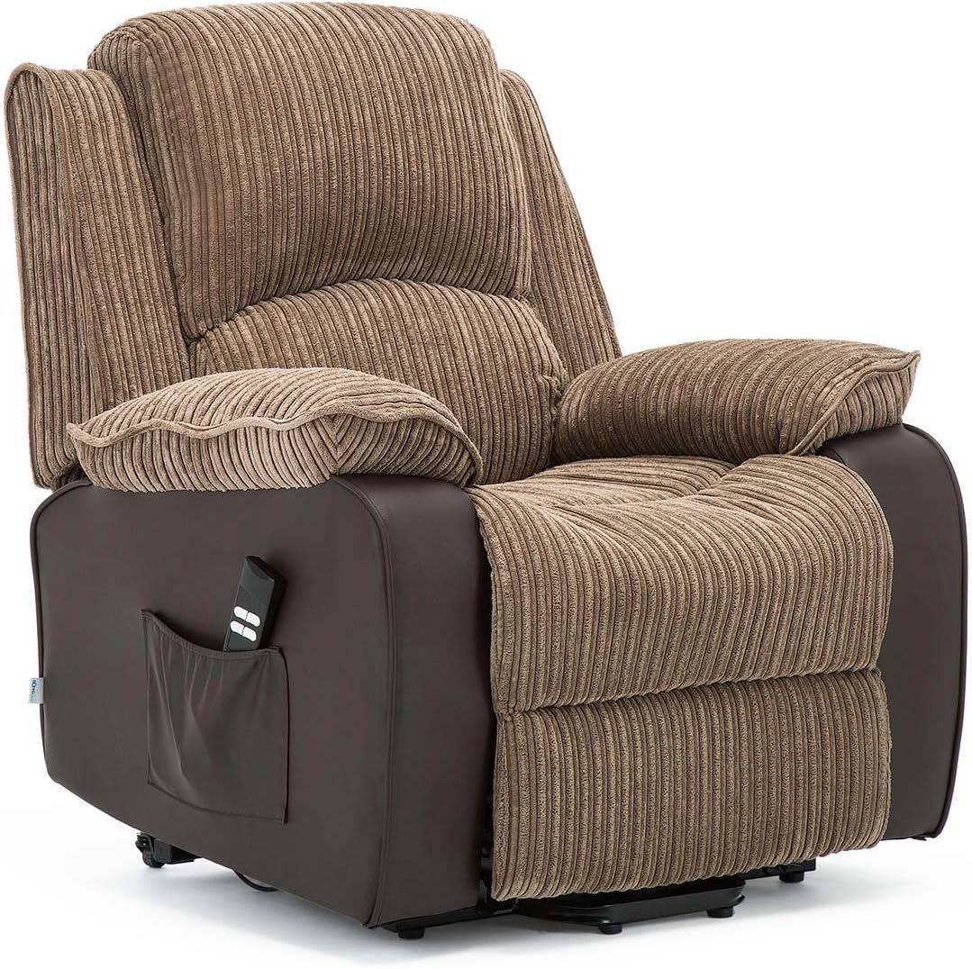 Buy POSTANA DUAL MOTOR ELECTRIC RISE RECLINER JUMBO CORD FABRIC