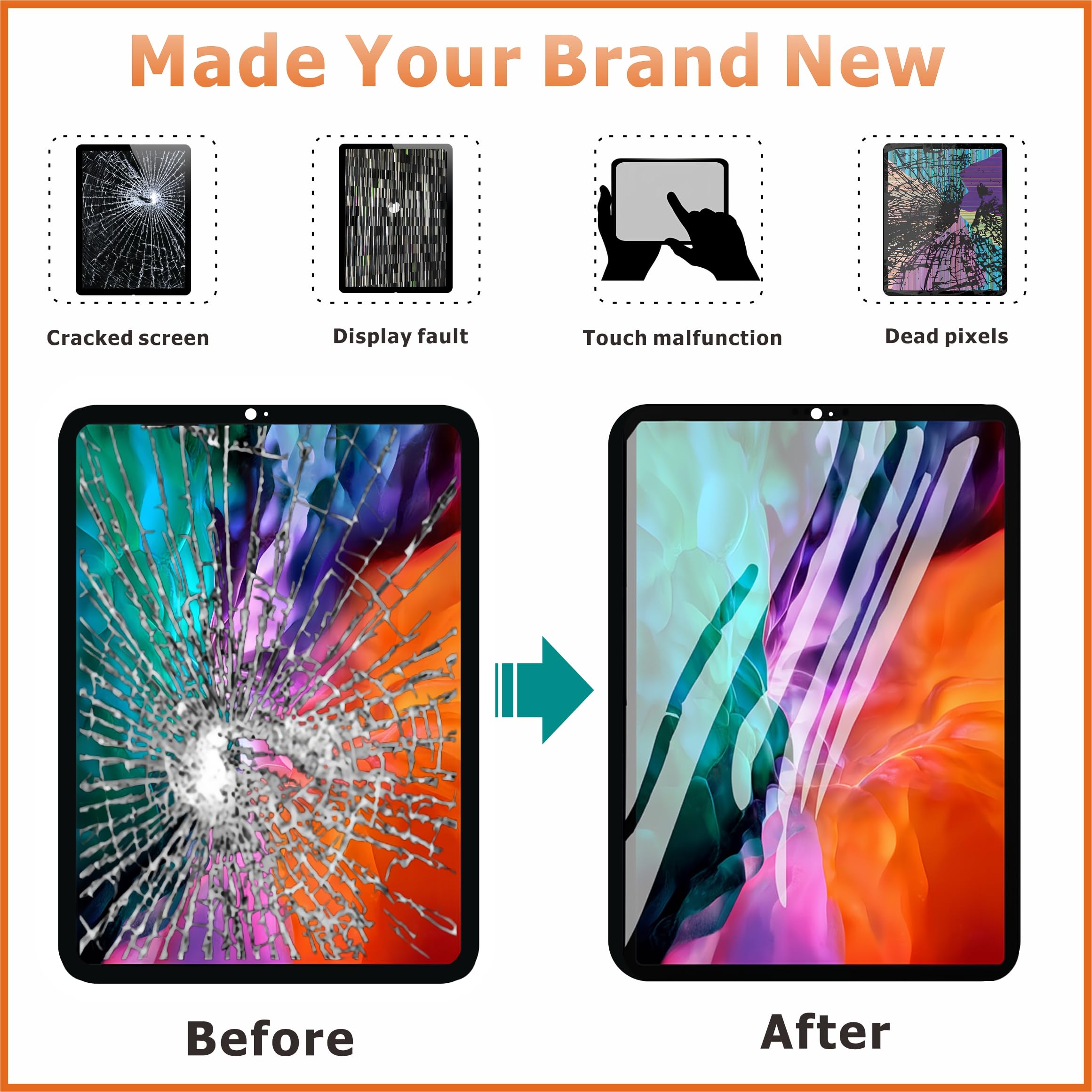 ZTR Screen Replacement for iPad Pro 11 1st Gen 2018/2nd Gen 2020