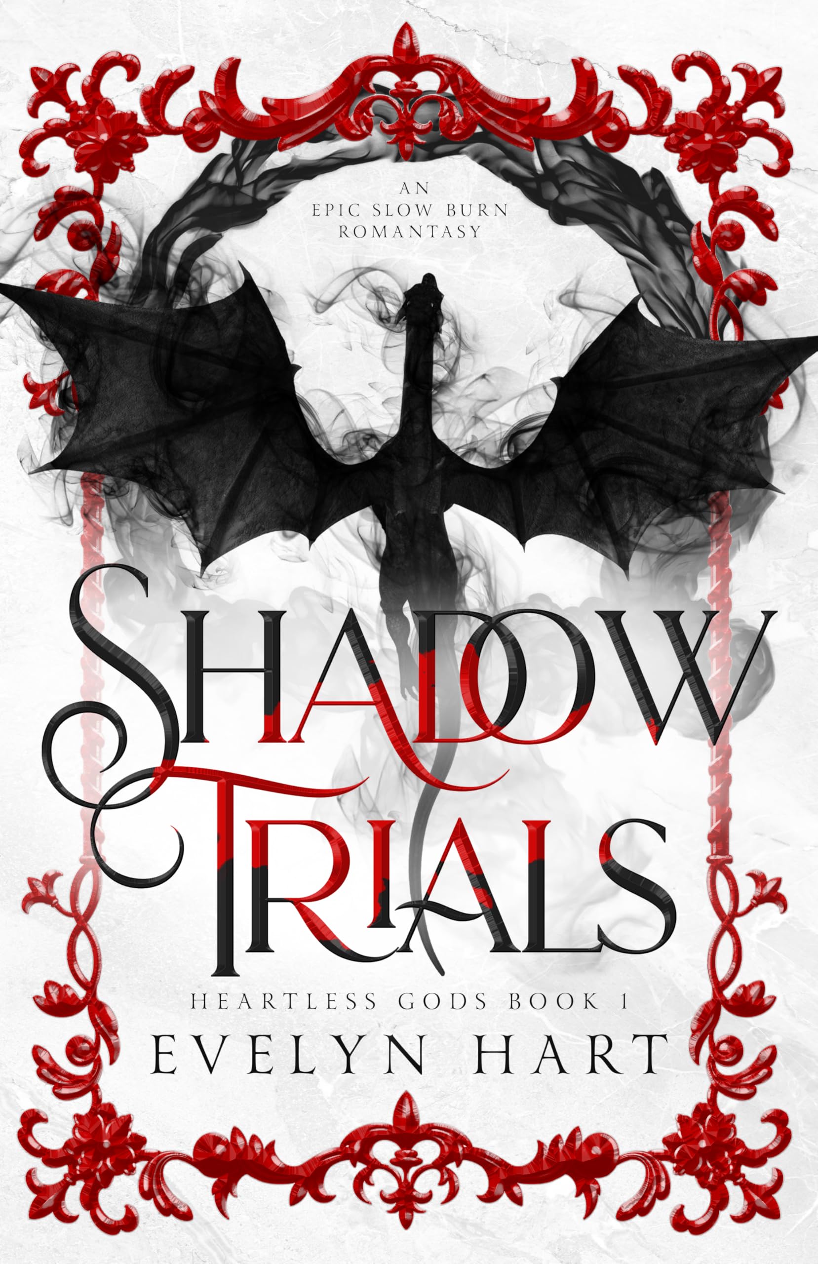 Cover of Shadow Trials: An Epic Slowburn Romantasy (Heartless Gods Book 1)