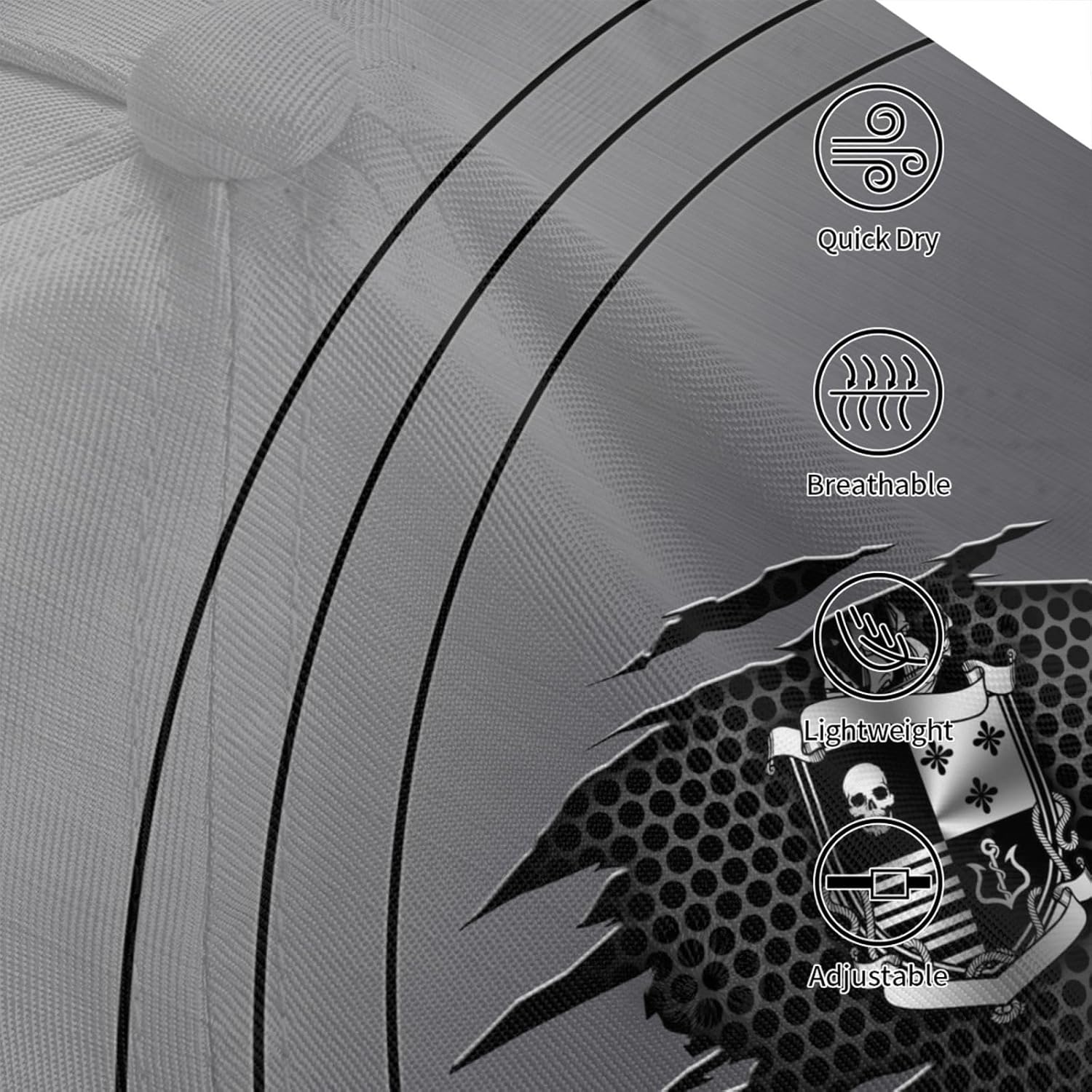 THE PIRATE KING Anime Pirate Captain Baseball Cap Skull Print Hat Halloween Baseball Cap Adjustable for Men and Women - Image 9