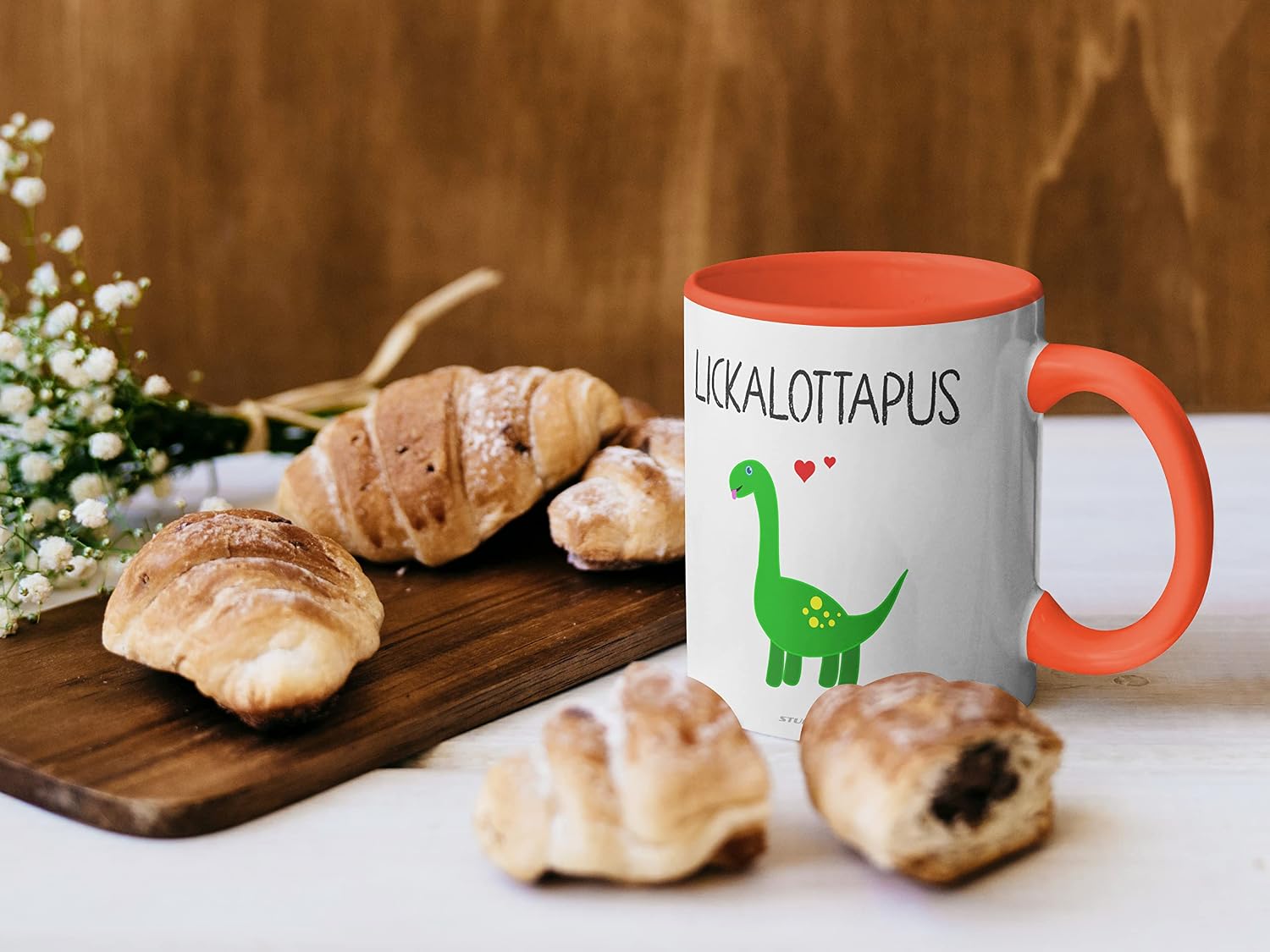 Stuff4 Lesbian Gifts for Girlfriend, Lickalottapus Dinosaur Mug - Image 3