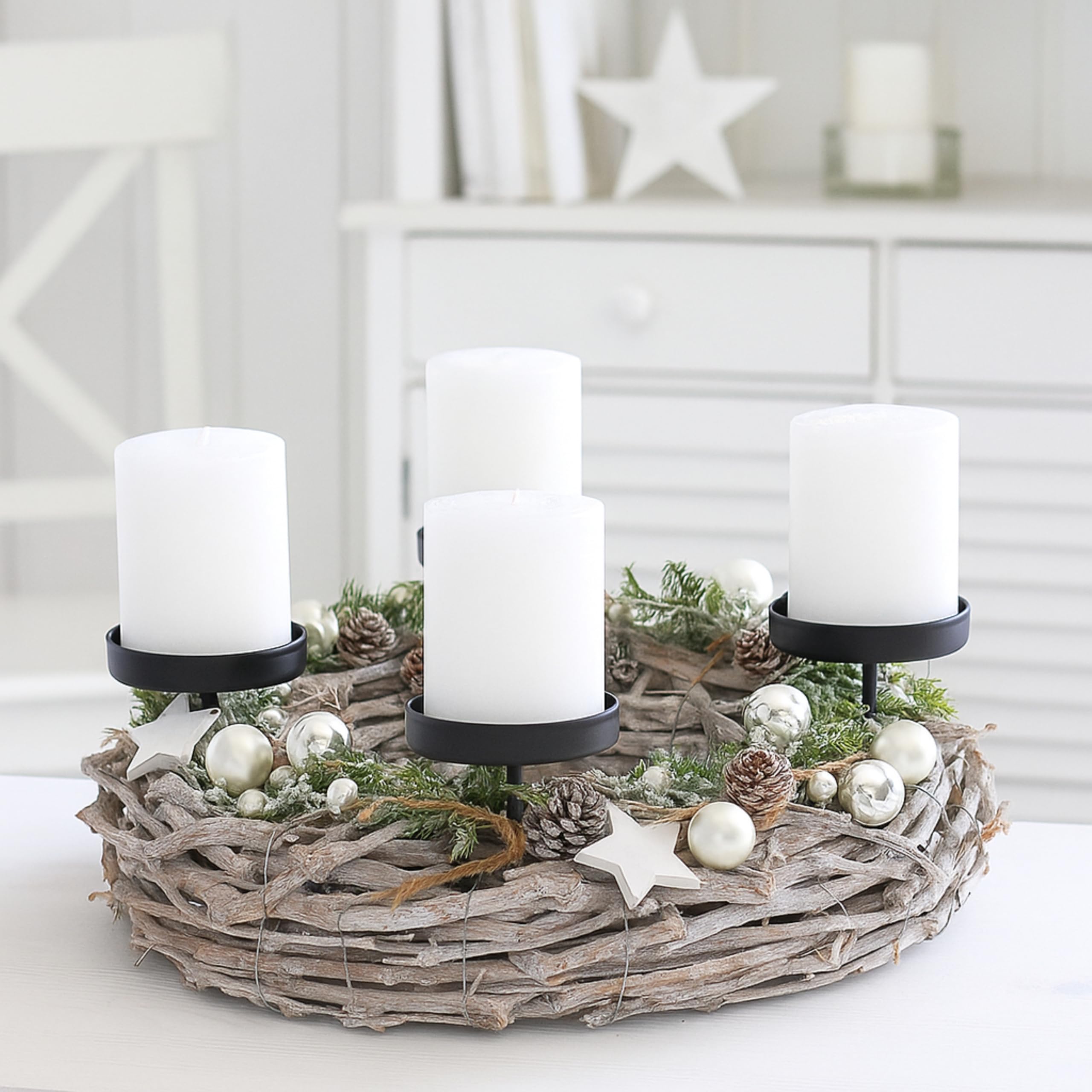MAGICLULU 20 Portacandele In Metallo Argentato Per Tea Light | 4,5 X 4,5 X 1,8 Cm | Per Matrimoni, Natale, Fai Da Te - 2