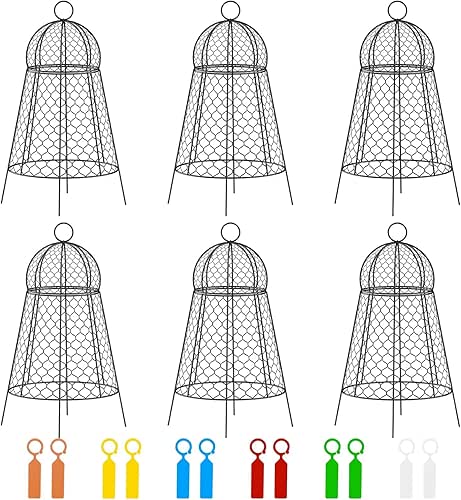 6pc Chicken Wire Plant Covers, Plant Protectors from Animals, Garden