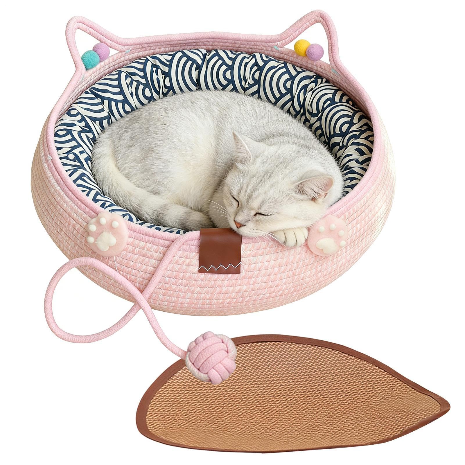 Lit pour chat nid douillet avec coussin lavable pour petit chien