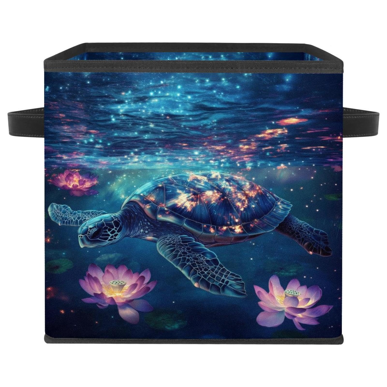 Grand cube de rangement pour vêtements boîte pliable tortue bleue contre le désordre du dressing