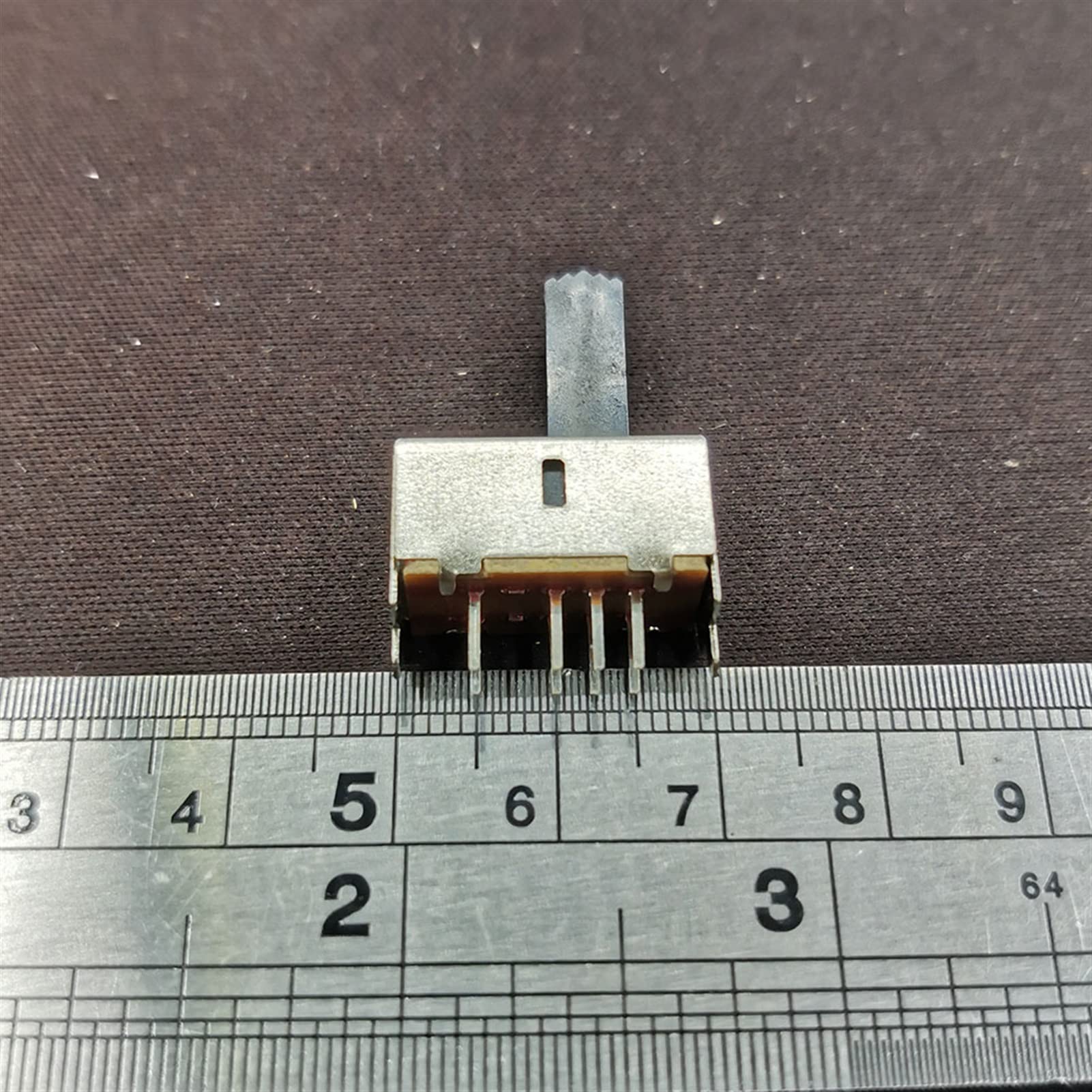 Interruttore a Scorrimento 250PCS Micro Mini Interruttore a levetta Pulsante 8 Pin 2P3T Interruttore a levetta Doppio Interruttore Scorrevole Verticale Alimentazione Altezza Maniglia: 15 mm