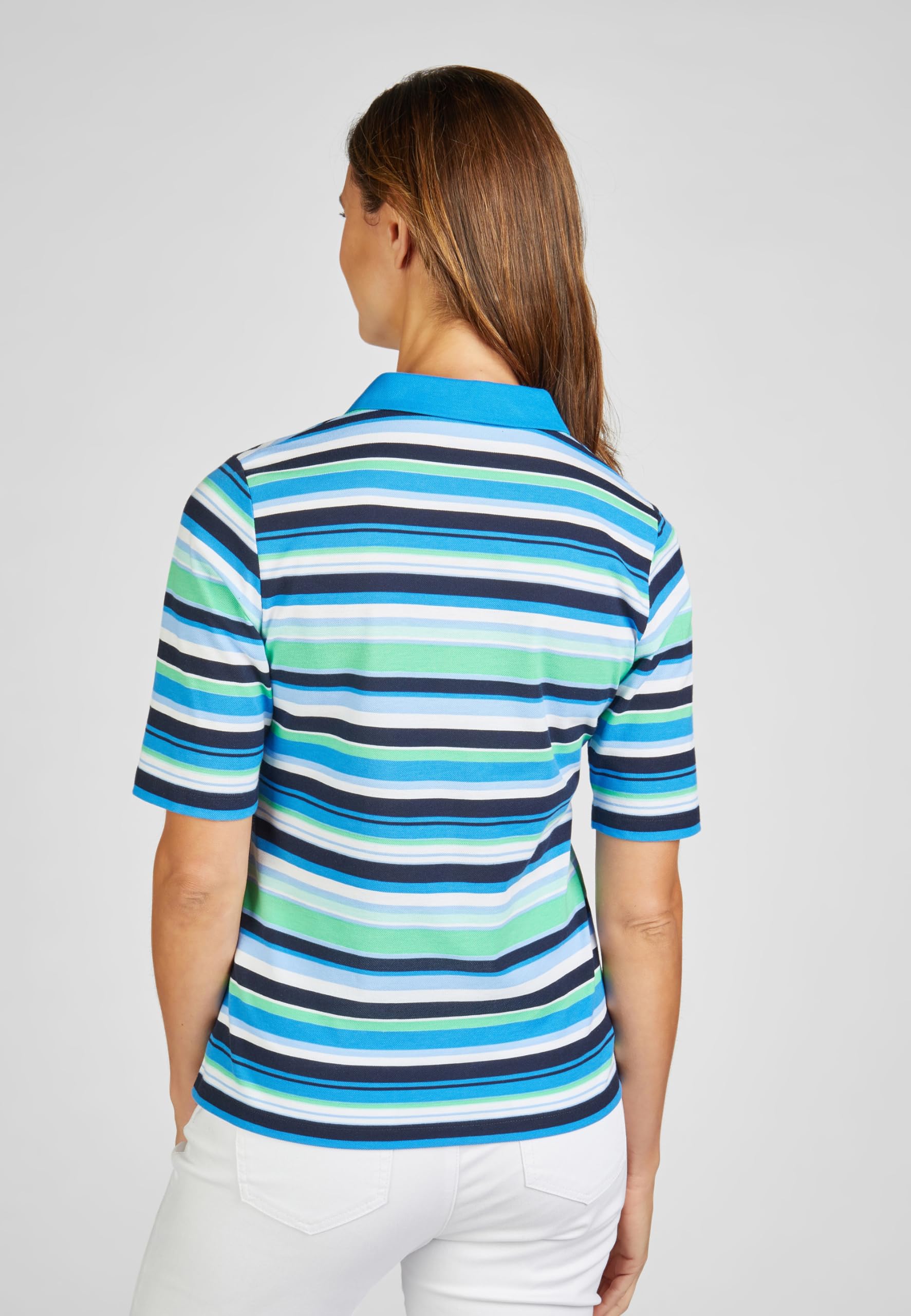 Rabe T-Shirt Gestreift - Polokragen, Kurzarm