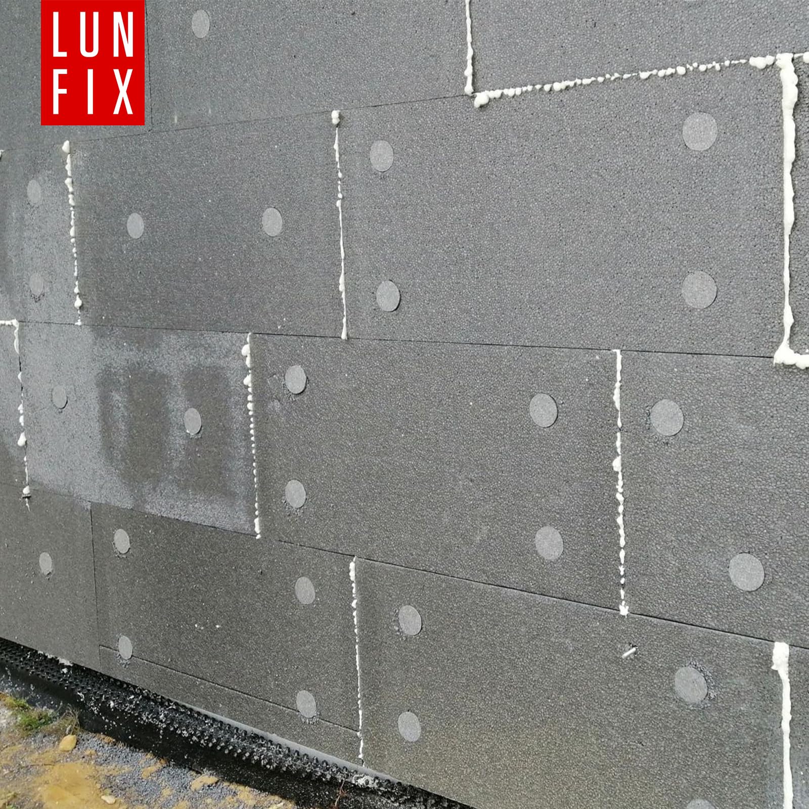 Taco Aislamiento 10x120 mm WDVS, fijación Universal fachada EPS Styropor, Taco plástico con Plato, Clavo Nylon, Anclaje Paneles aislantes Exterior, 200 uds, Lun Fix
