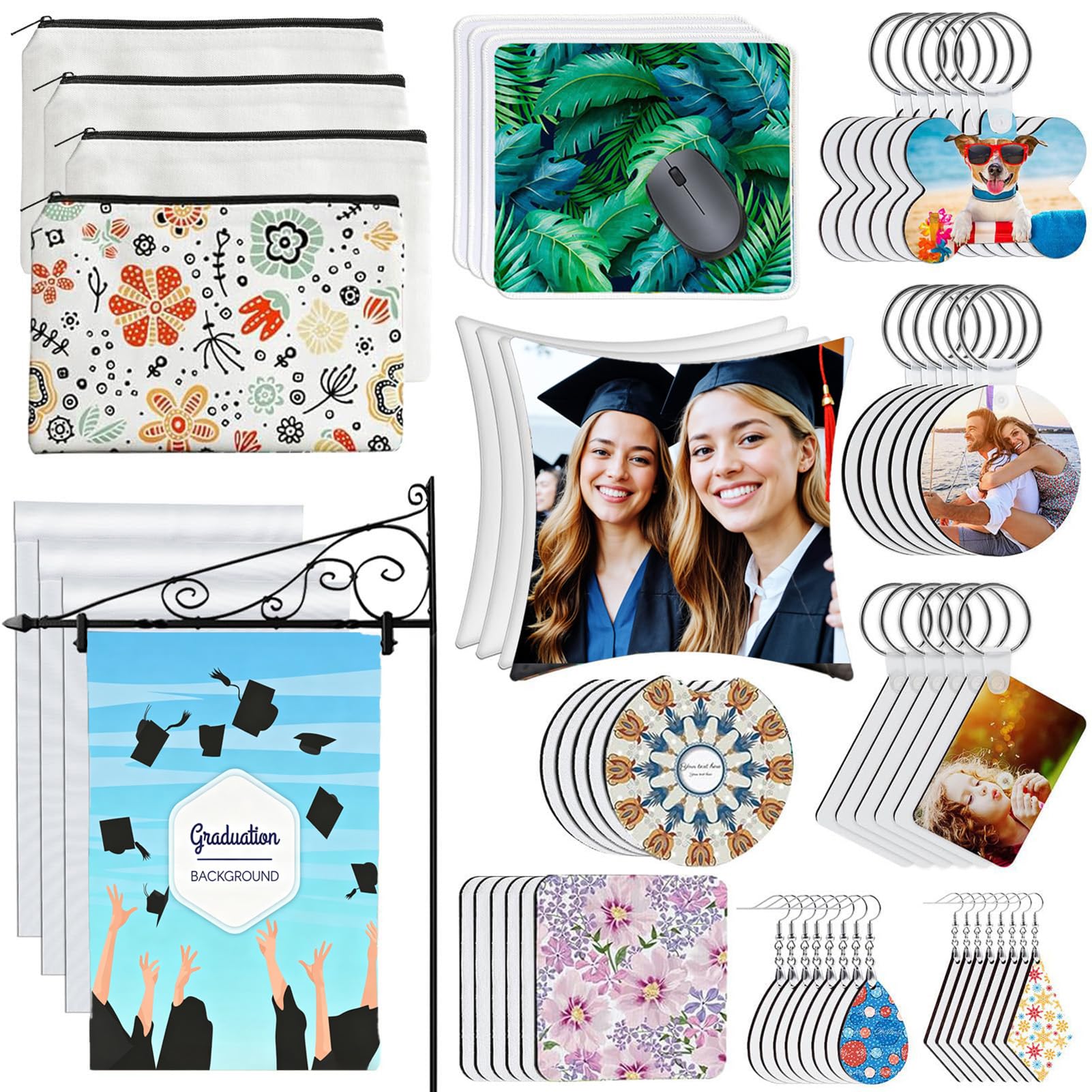 45% Off 114Pcs Sublimation Blanks Starter Set for DIY - Image 1