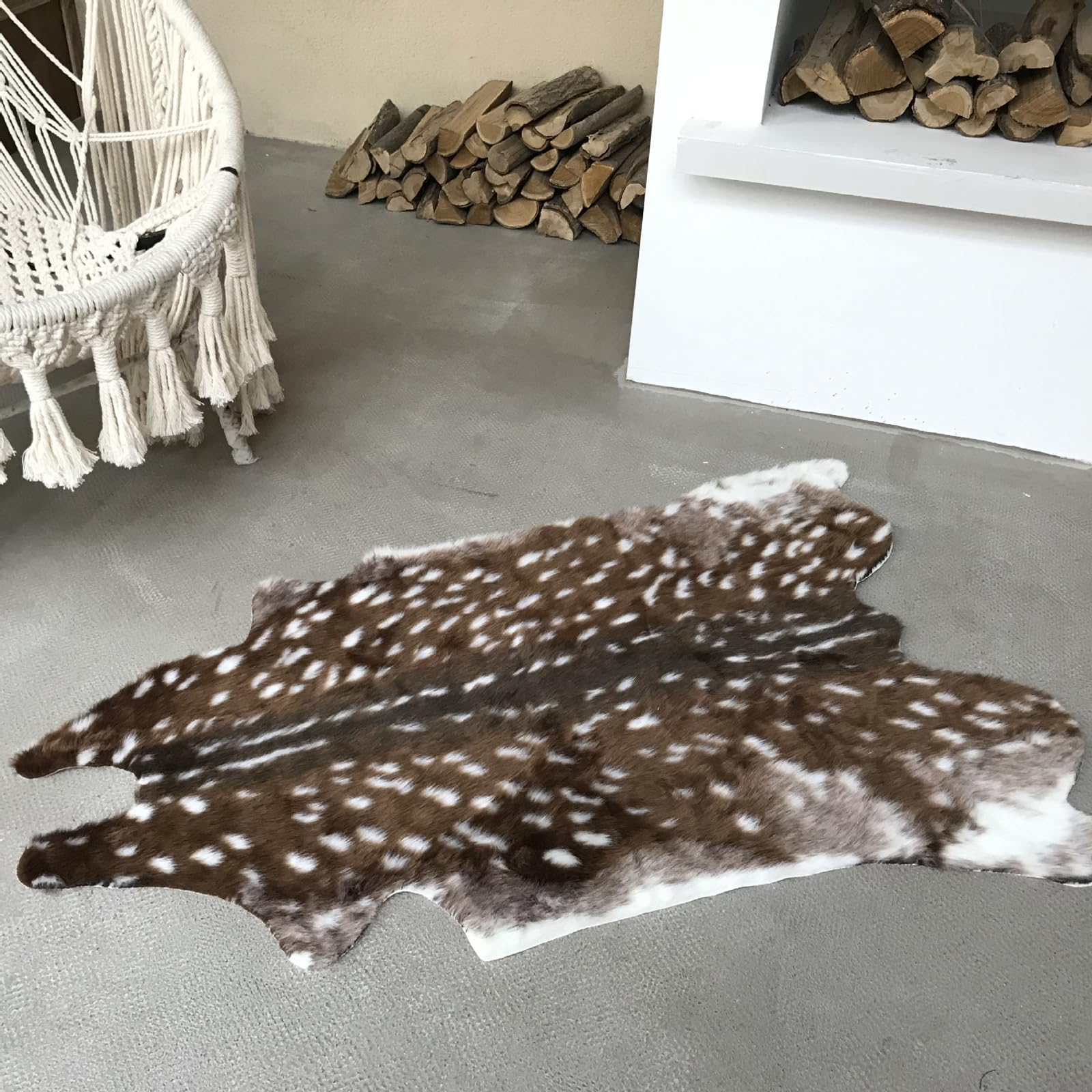 Tappeto con Stampa in Stile Pelle di Mucca,Tappeto con Stampa Animalier,Tappeto Mucca,Tappeto in Finta Pelle Bovina,Tappeto Imitato in Pelle di Animali,Pelle Scamosciata Artificiale