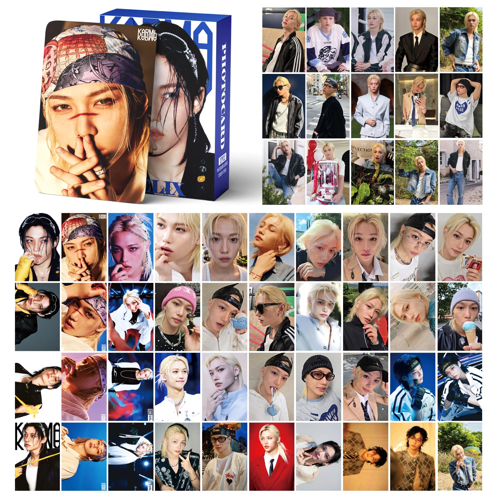 Stray Kids KARMA Photocards 127 peças KARMA Álbum Conjunto de