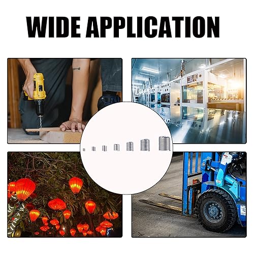 Miniatura 7 de Insertos de rosca de alambre M3 M4 M5 M6 M8 M10 M12 Kit surtido de insertos de reparación de rosca de alambre 304 Kit de reparación de rosca métrica