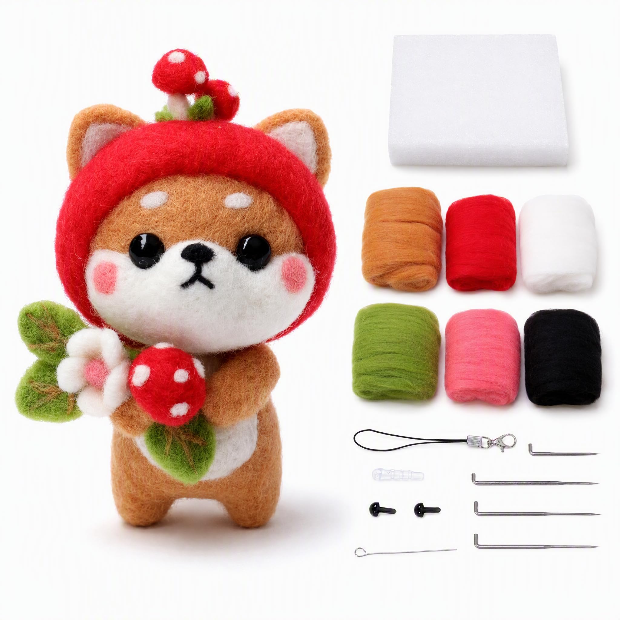 Amazon.co.jp: SEWACC 羊毛フェルトキット ニードルフェルト 柴犬