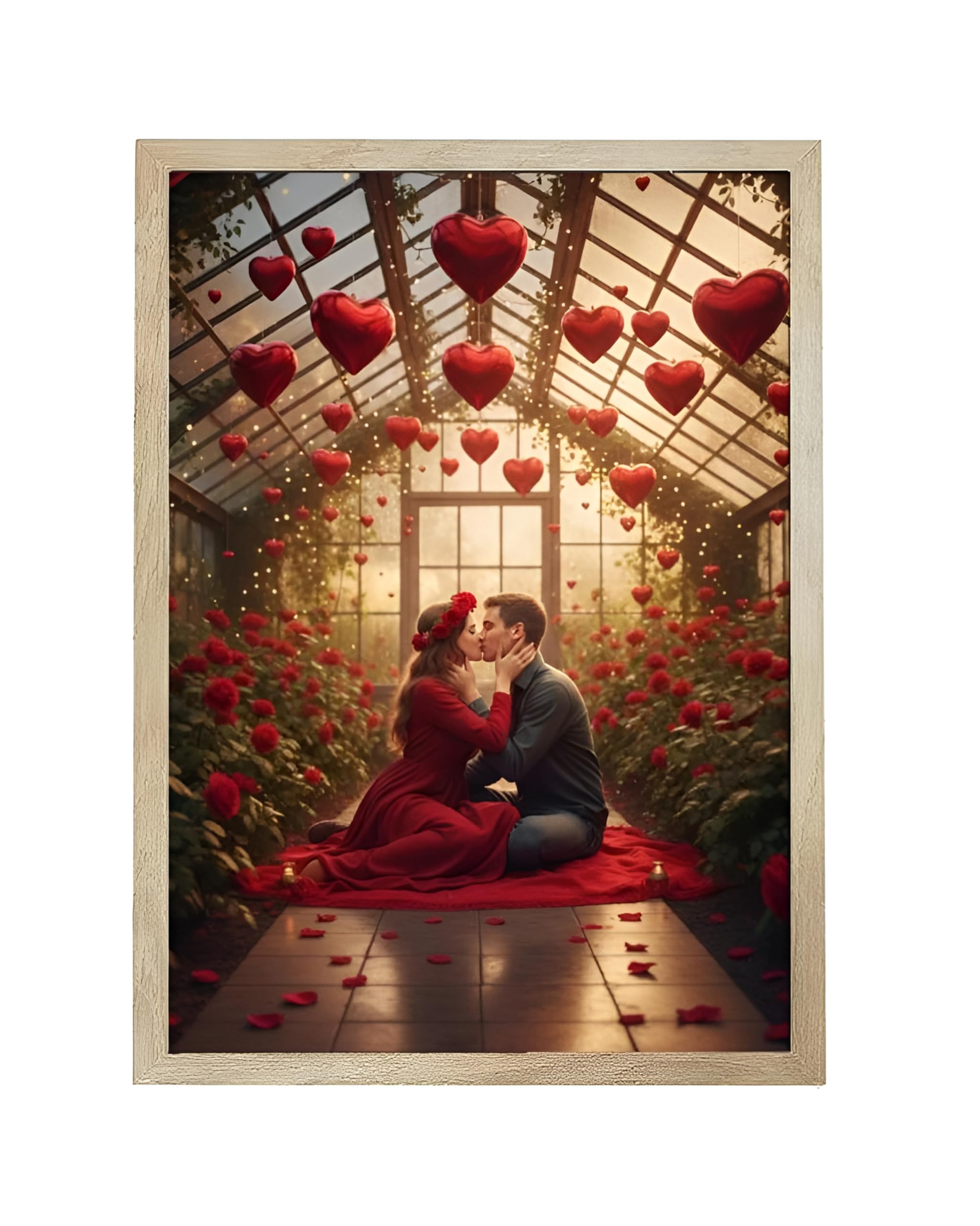 Cadre photo LED rouge : illuminez vos clichés sombres grâce à notre boîte ombrée USB