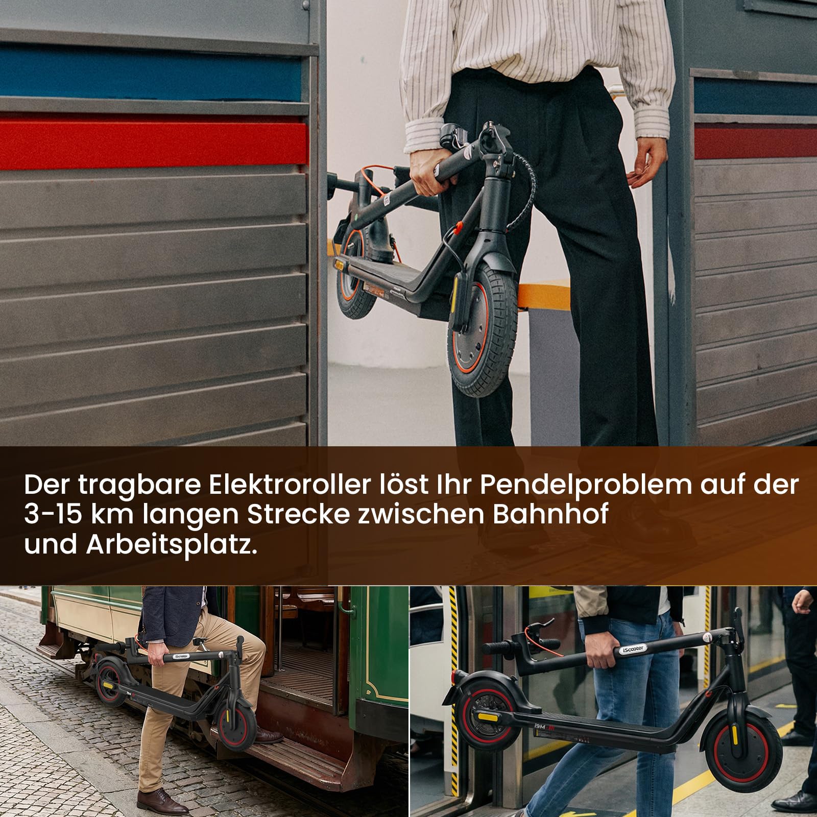 E-Scooter mit Straßenzulassung für Erwachsene-Max 30km Reichweite, Max 500W ABE Faltbarer Elektroscooter mit 10 Zoll Luftreifen,120 kg Belastung-Ideal für Stadtpendler Smart APP