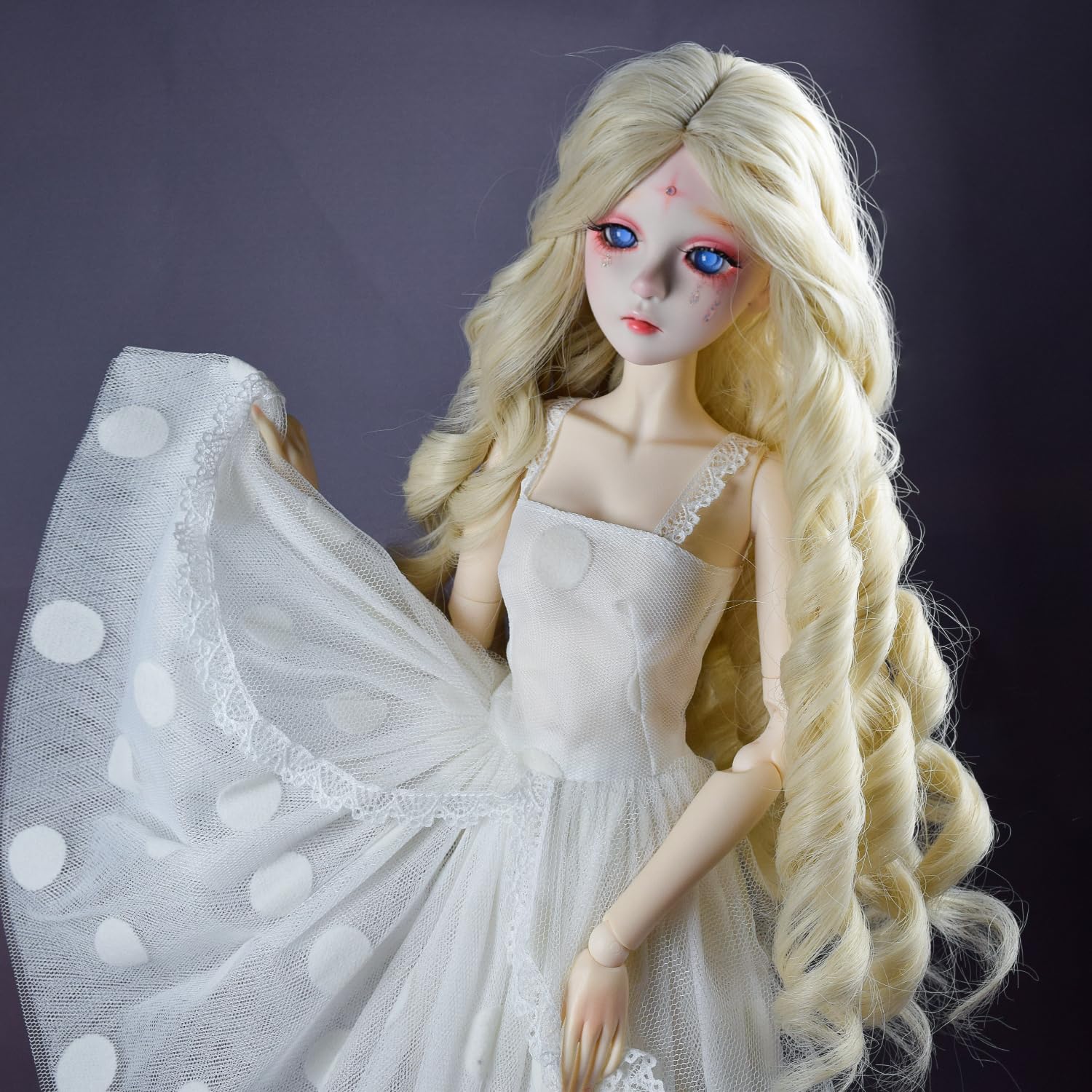 1/3 BJD lalka biała skóra dostosowane ciało lalki syrenka księżniczka rozmaryn z białą sukienką 60 cm 24 cale ręcznie malowane ruchome przeguby kulowe lalki SD