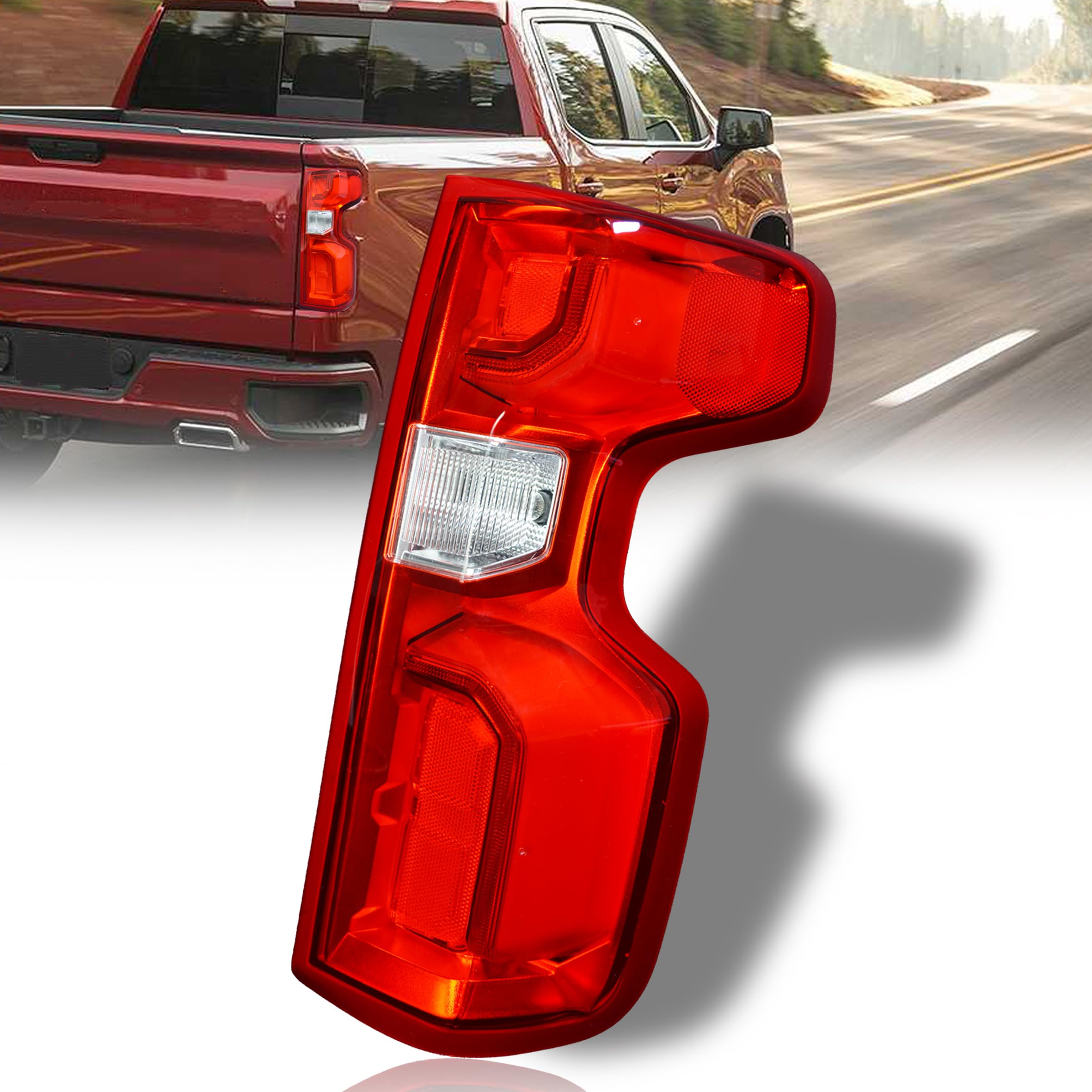 Photo 1 of BOGYL LED Tail Light Rear Lamp Assembly Replacement for 2019 2020 2021 2022 2023 Chevy Silverado 1500 2500 3500 Rear Light With LED Bulb and Harness Replace OE 84678150(Right Passenger Side)