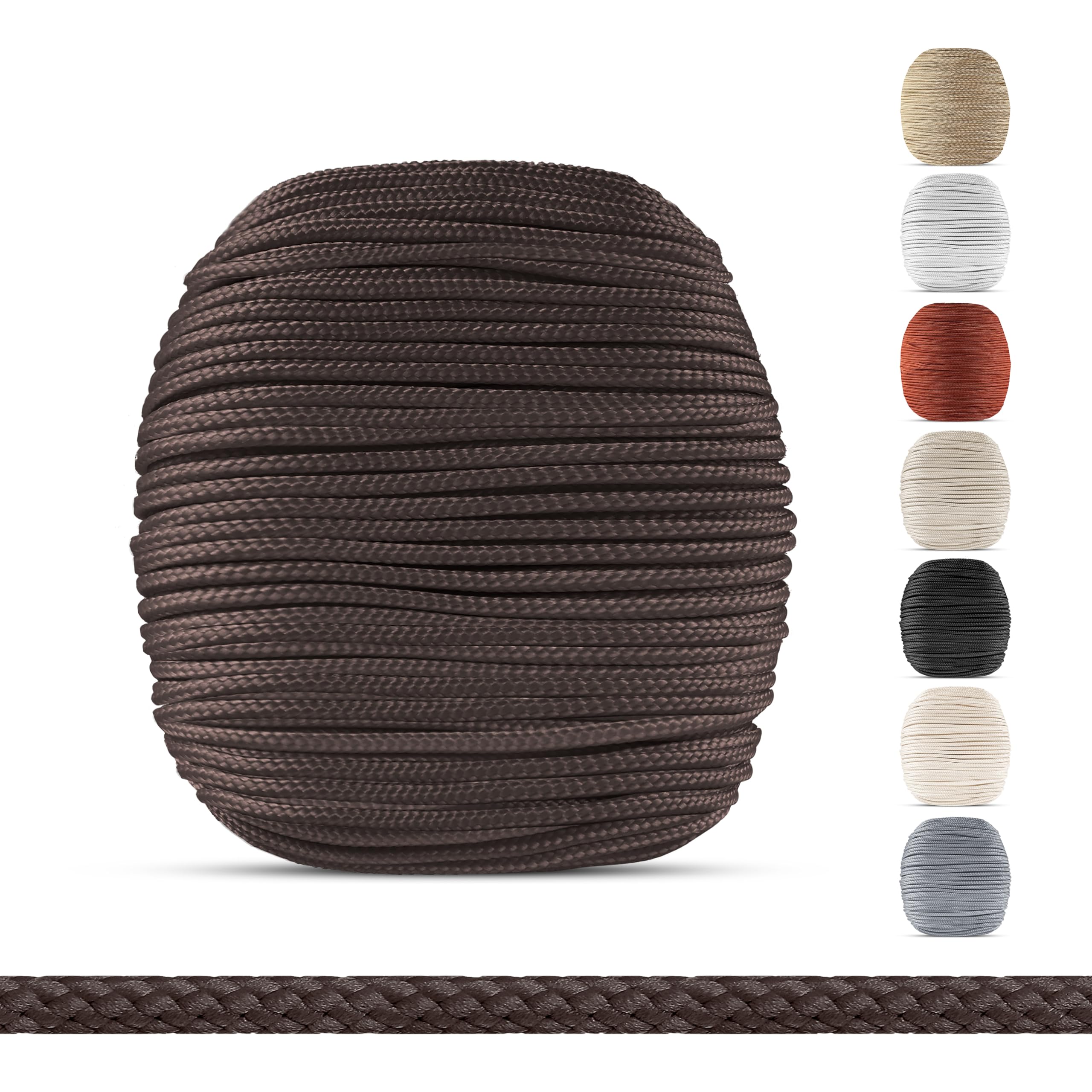 Corda EFIXS per veneziane in legno (diametro 2,2 mm) - colore: marrone scuro - lunghezza: da 10 a 25 metri - qui: 20 metri