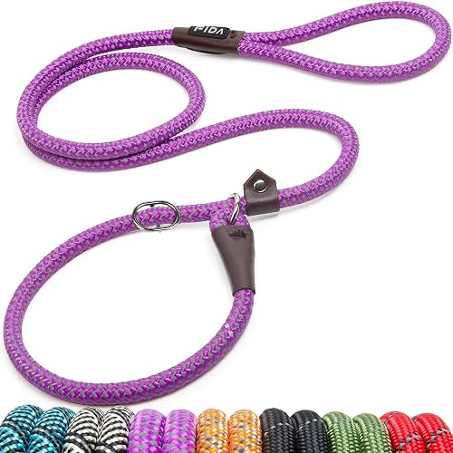 Fida Durable Slip Lead Dog Leash, 6 FT x 1/2' Dog Training Leash, Purple