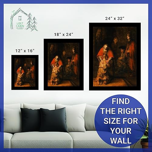 Miniatura 6 de El regreso de la cabaña perdida del hijo pródigo de Van Rjin Rembrandt  Impresión en marco biselado dorado  Reproducción de pintura de obras de arte