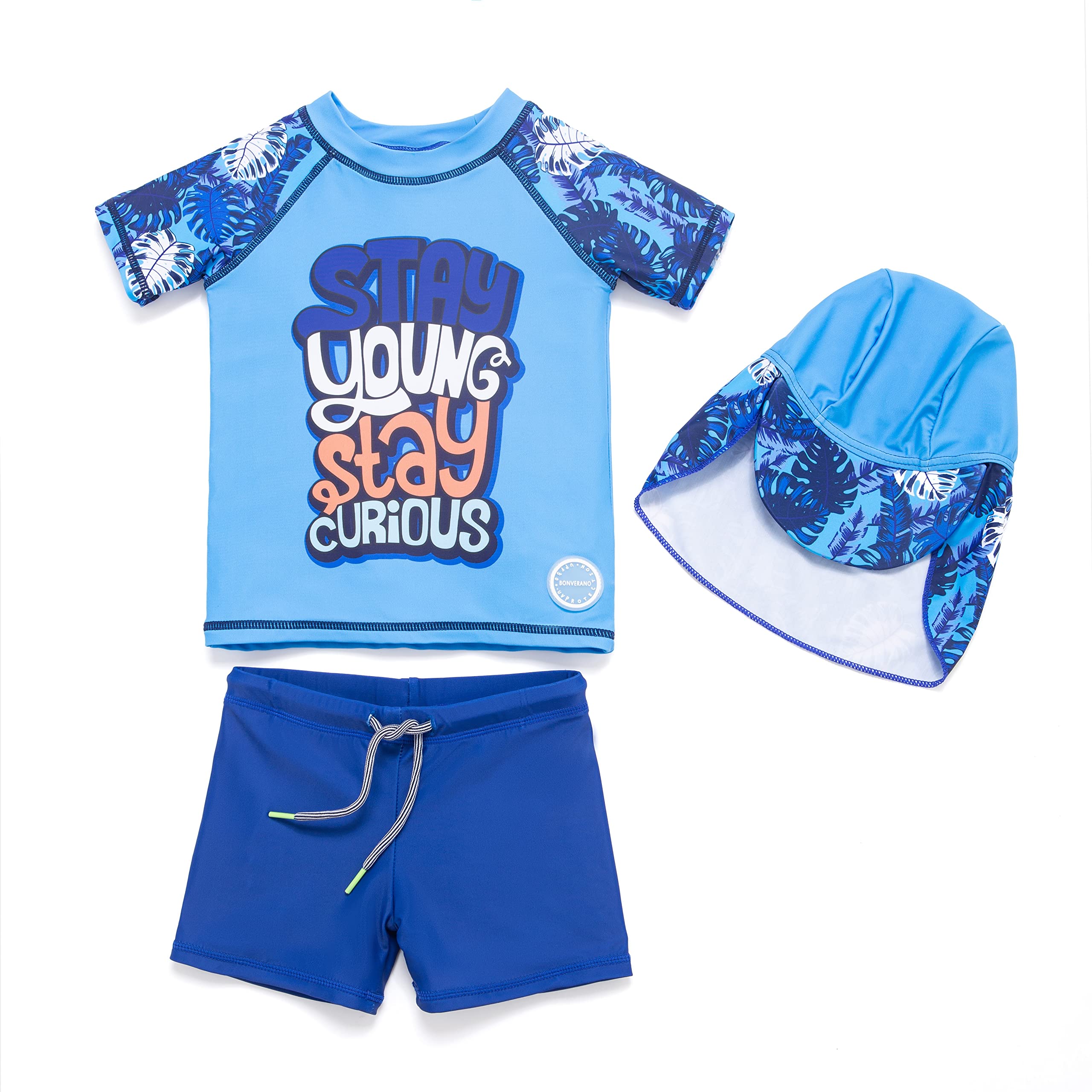 Soui Conjunto de ropa de protección solar para bebé de dos piezas, protección UV 50+