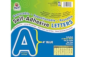 Pacon® Premium Blue 4" Self-Adhesive Foam Letter Stickers