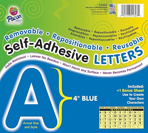 Pacon 0051652 - Plantillas de letras, 2 pulgadas, color amarillo