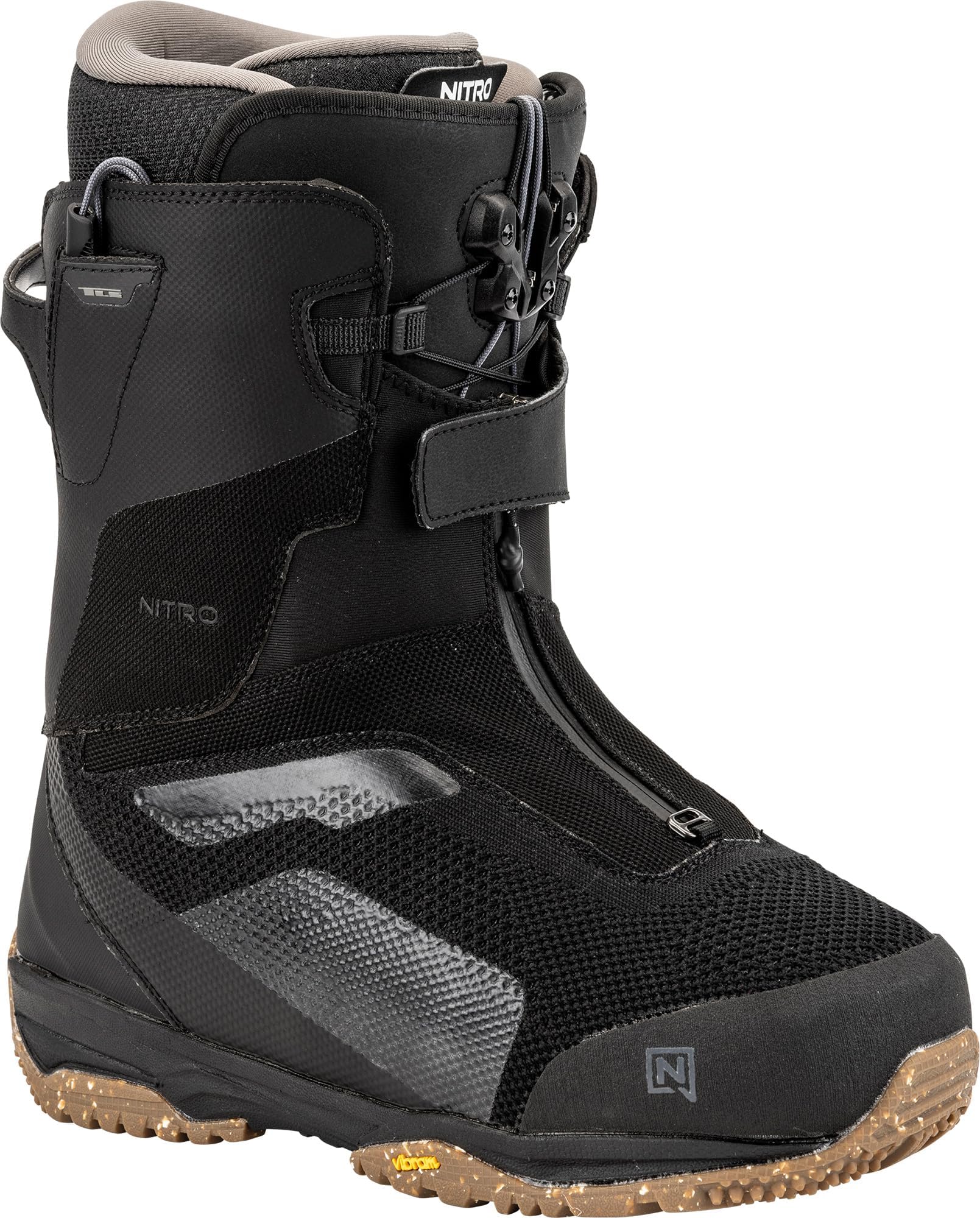 Nitro Men's Skylab TLS Splitboard Boot All Mountain Freeride Premium Speed Lacing System Boat Snowboard Boot, Black, MP 31.0 // EU 46 2/3 // US 13