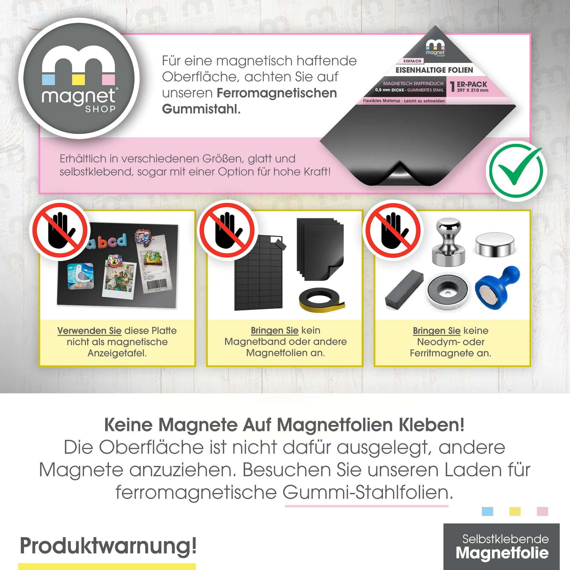TMS Feuilles magnétiques autocollantes | Pour le rangement de matrices magnétiques, travaux manuels, voitures, taxis, véhicules, fabrication de panneaux