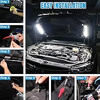 Vista 6 de 2-in-1 Under Hood LED Light Kit, Waterproof 12V Car LED Light Bar Car Underhood Work Lights with Automatic On/Off, 2pcs 36cm/14.17in 21LEDs Light