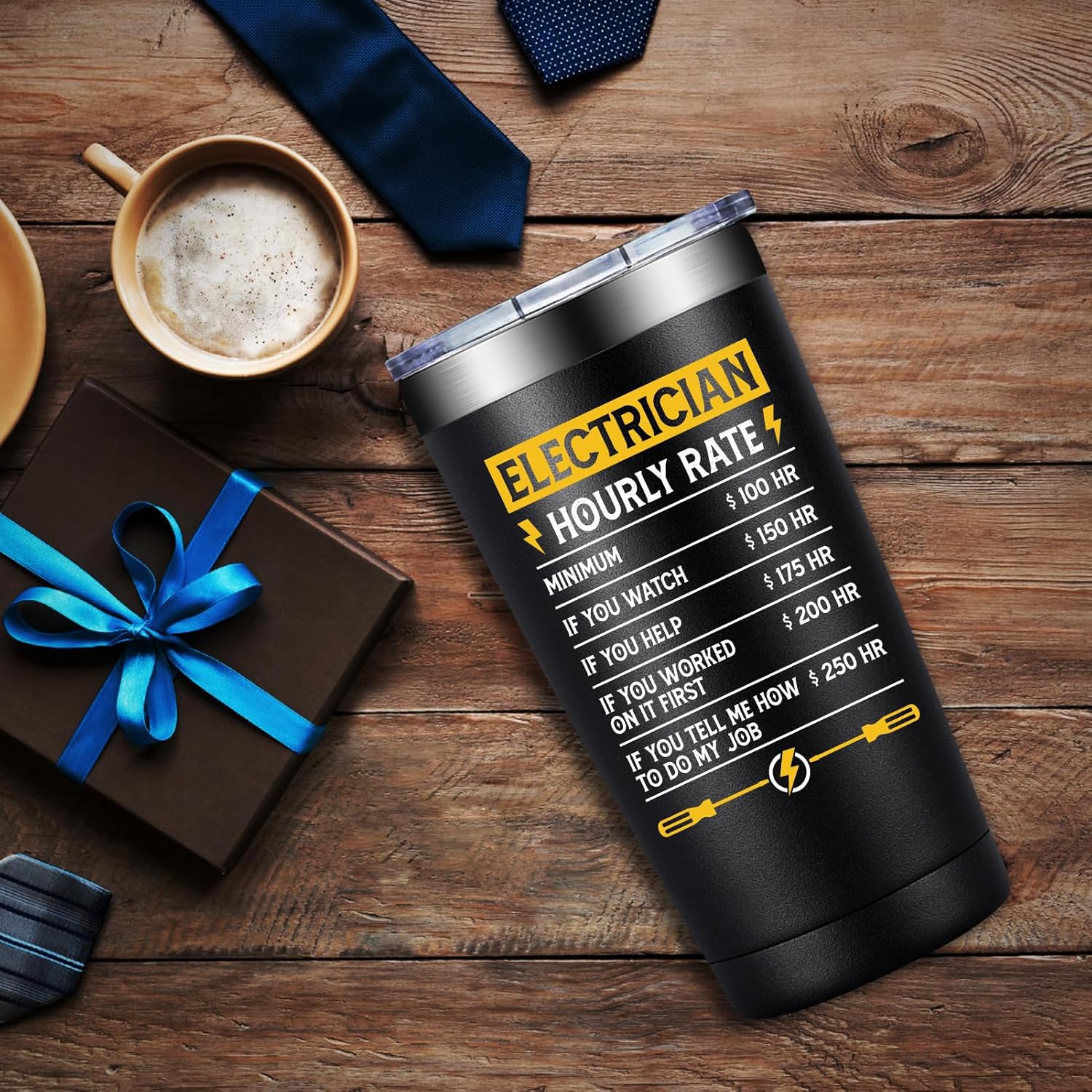 Electrician Gifts for Men - Electrical Engineer Gifts for Dad, Husband, Boyfriend, Coworker - Christmas, Father's Day, Birthday Gift for Electrician - 20oz Tumbler - Image 5