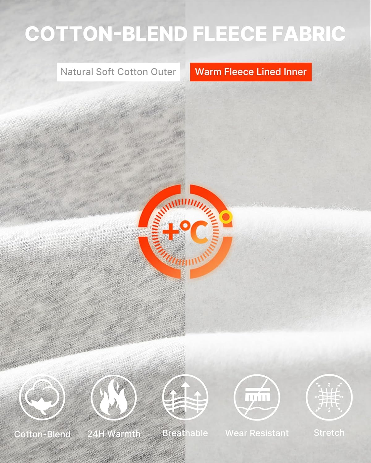 G4Free Flurrylux Cotton Fleece Lined Sweatpants Women Elastic Waist Wide Leg Lounge Pants Warm Winter - Image 4