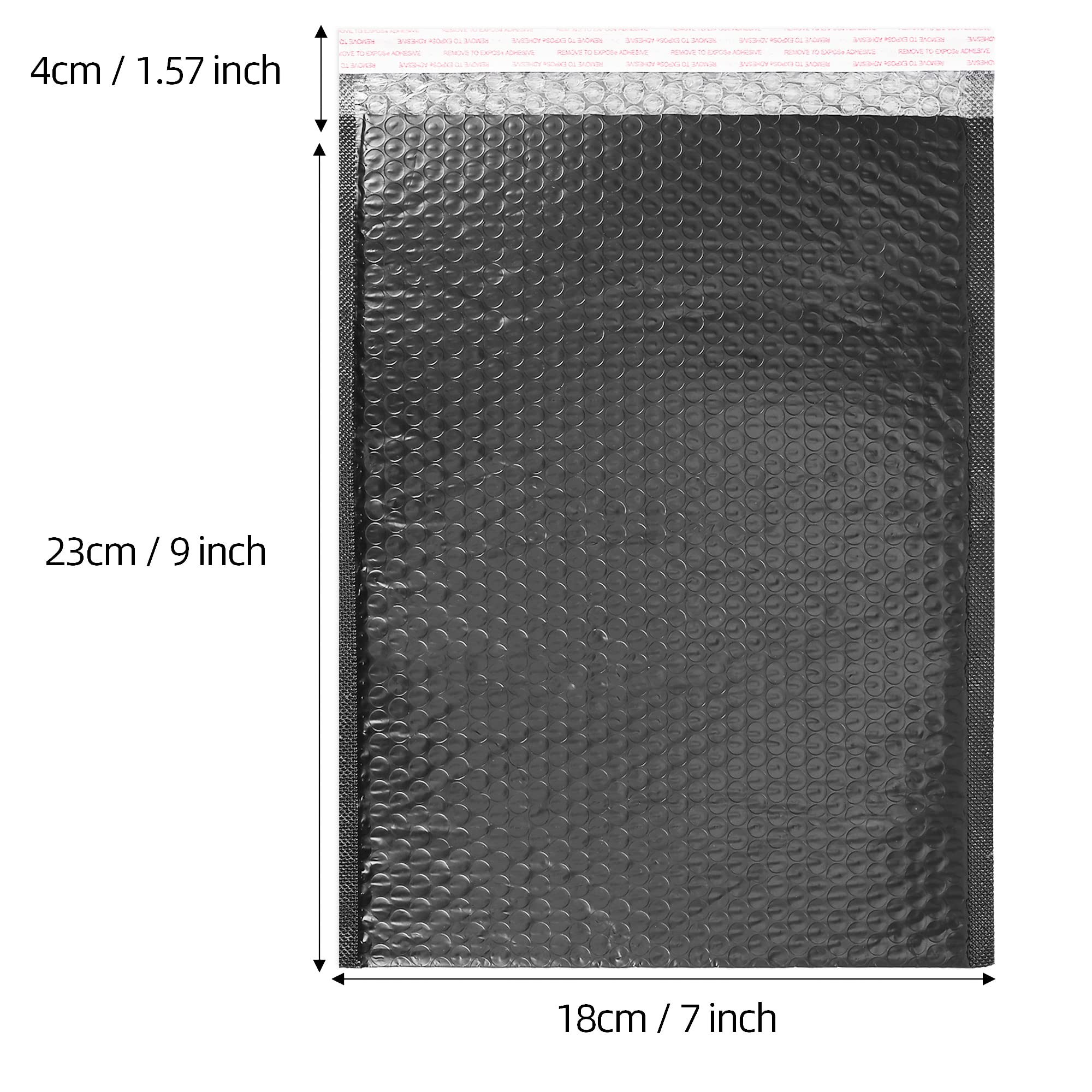 MUKCHAP Lot de 80 enveloppes à bulles A5 imperméables en polyéthylène noir avec bande auto-scellante