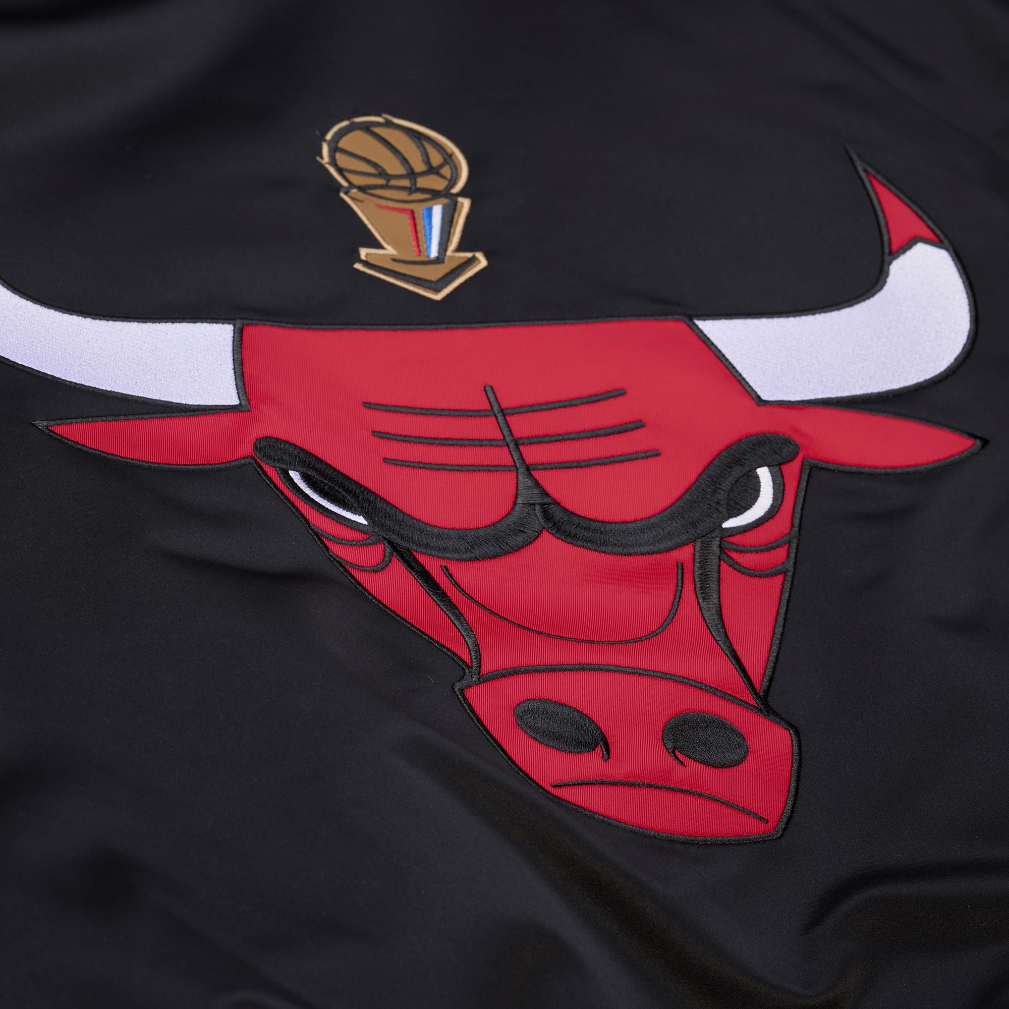 Mitchell & Ness Throw it Back Heavyweight Vintage Satin Giacca (NBA) con cerniera intera, loghi ricamati, uomini, donne, bambini, unisex, primavera, estate, autunno, inverno