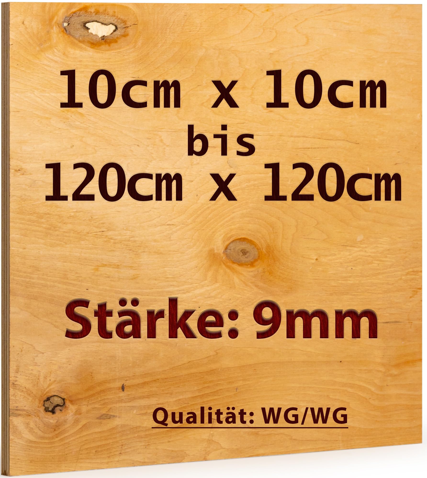 Sperrholz-Platte 80x40 cm | Stärke: 9mm | Multiplex Zuschnitt | Hochwertige Qualität - ideal und günstig außerhalb des Sichtbereichs | Basteln, Modellbau & DIY Holzarbeiten