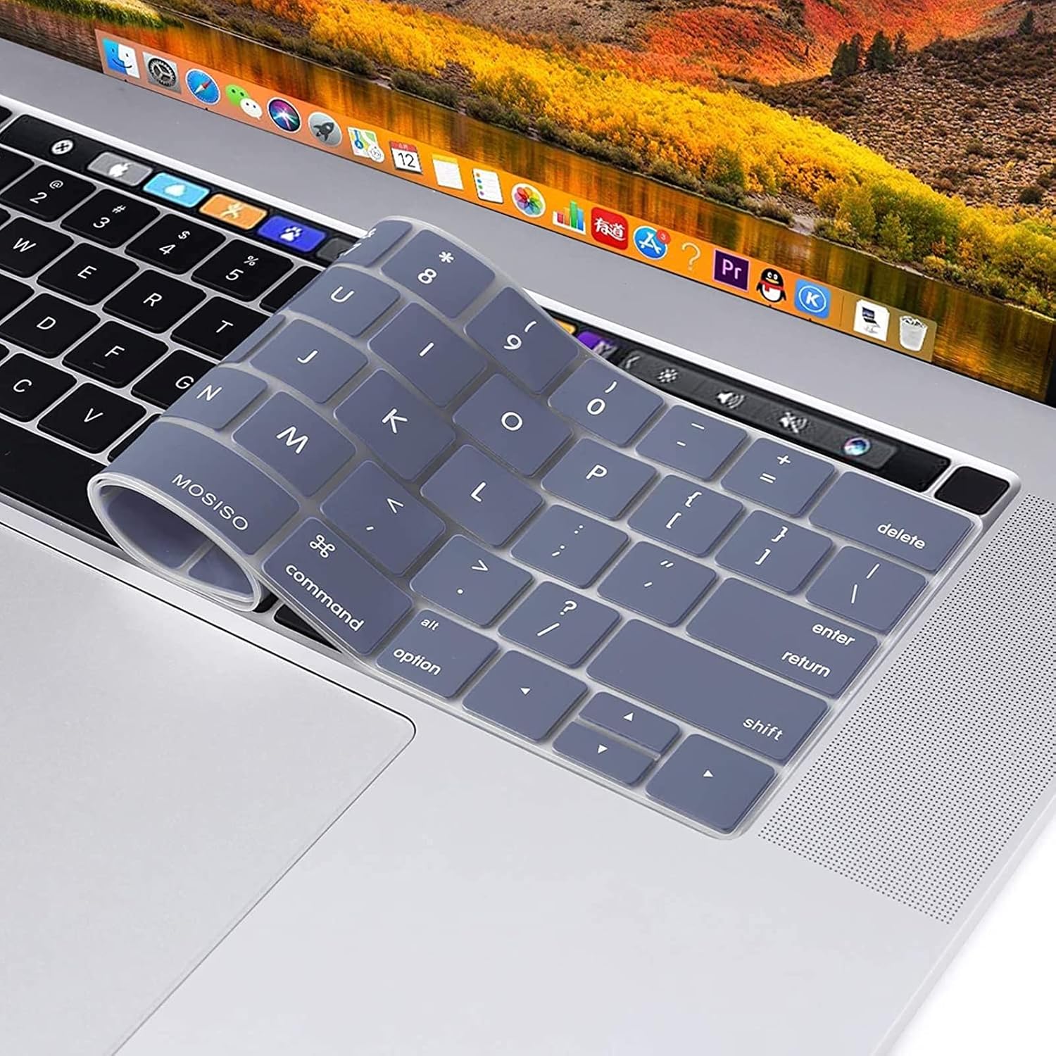 MOSISO MacBook Pro 13 inch Case 2020 Release A2338 M1 A2289 A2251, Plastic Hard Shell Case Cover & Keyboard Cover Compatible with MacBook Pro 13 inch, Lavender Gray