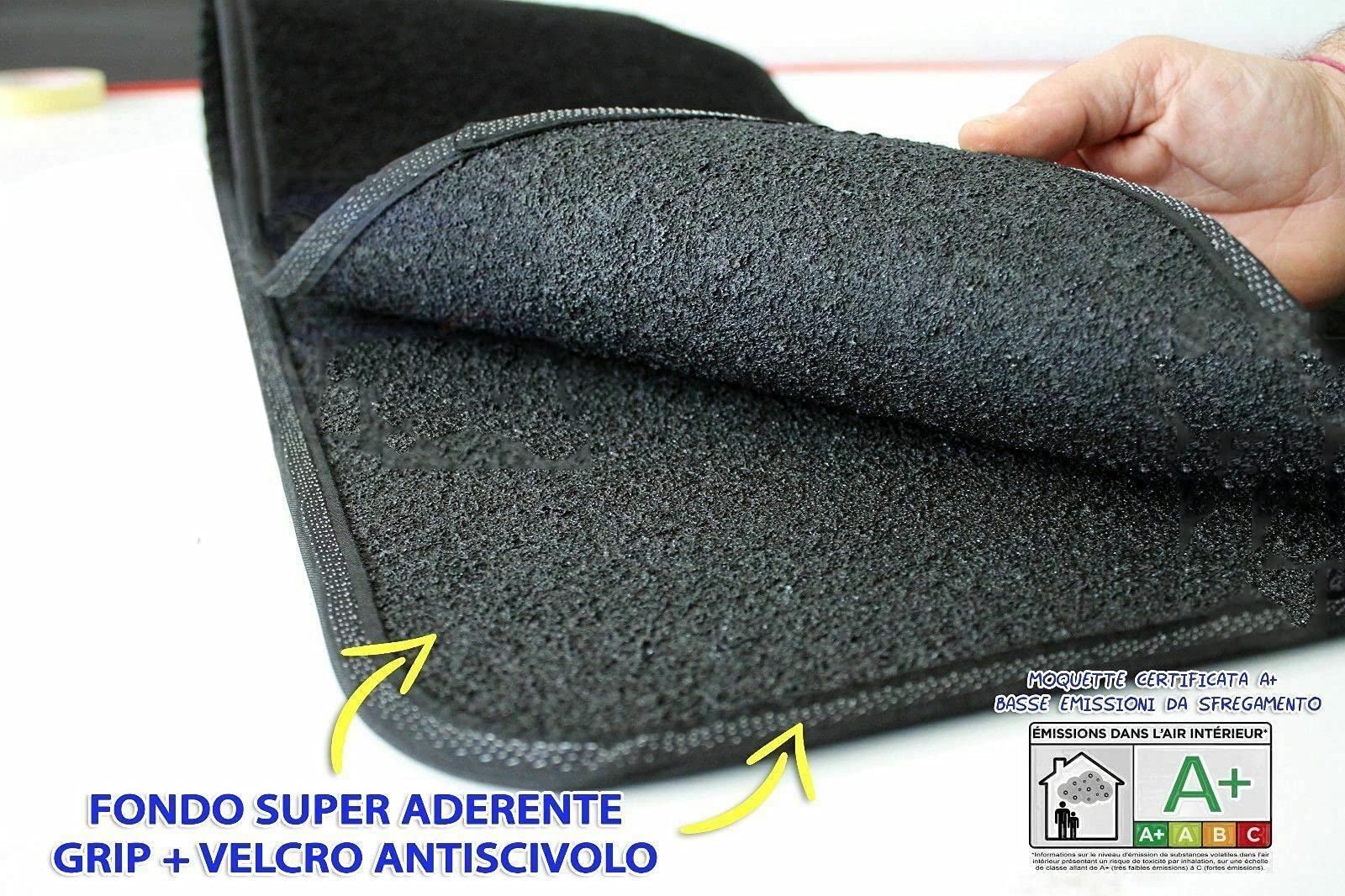 Tappetini Auto Su Misura SPRINT03503 In Moquette Antiscivolo Per Peugeot 208 I (2012-2019) E 2008 I (2013-2020)