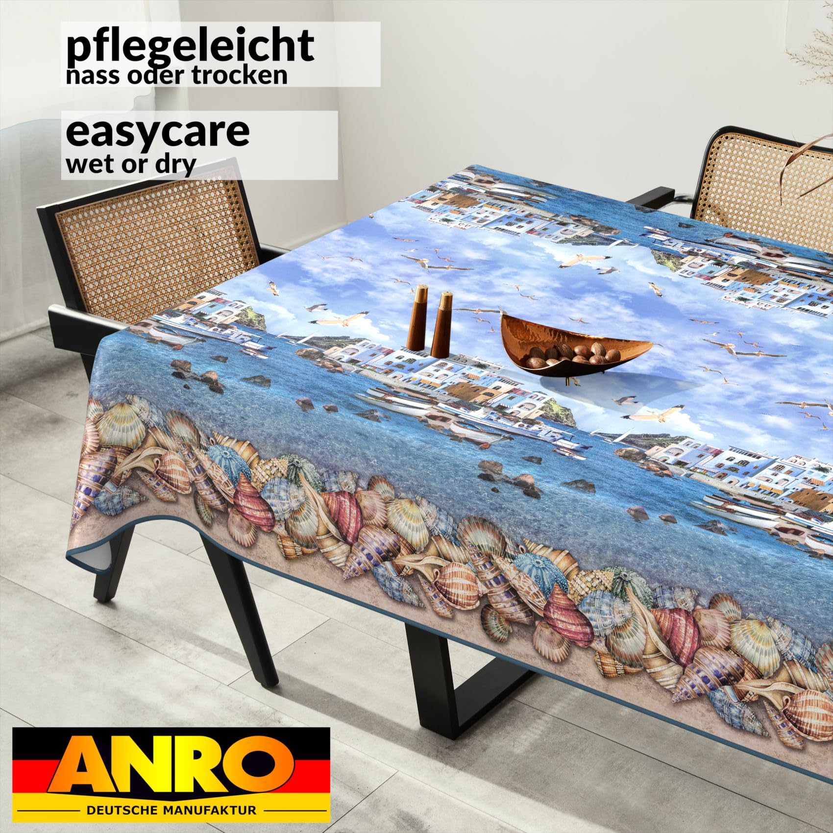 Nappe En Toile Cirée Lavable En Plastique LUX Ovale 140 X 300