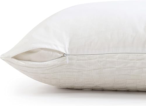 Miniatura 5 de Vera Wang - Almohada decorativa, 2 fundas de almohada decorativas para sofá o cama, decoración del hogar de diseño (chenilla marfil, 20 x 20)