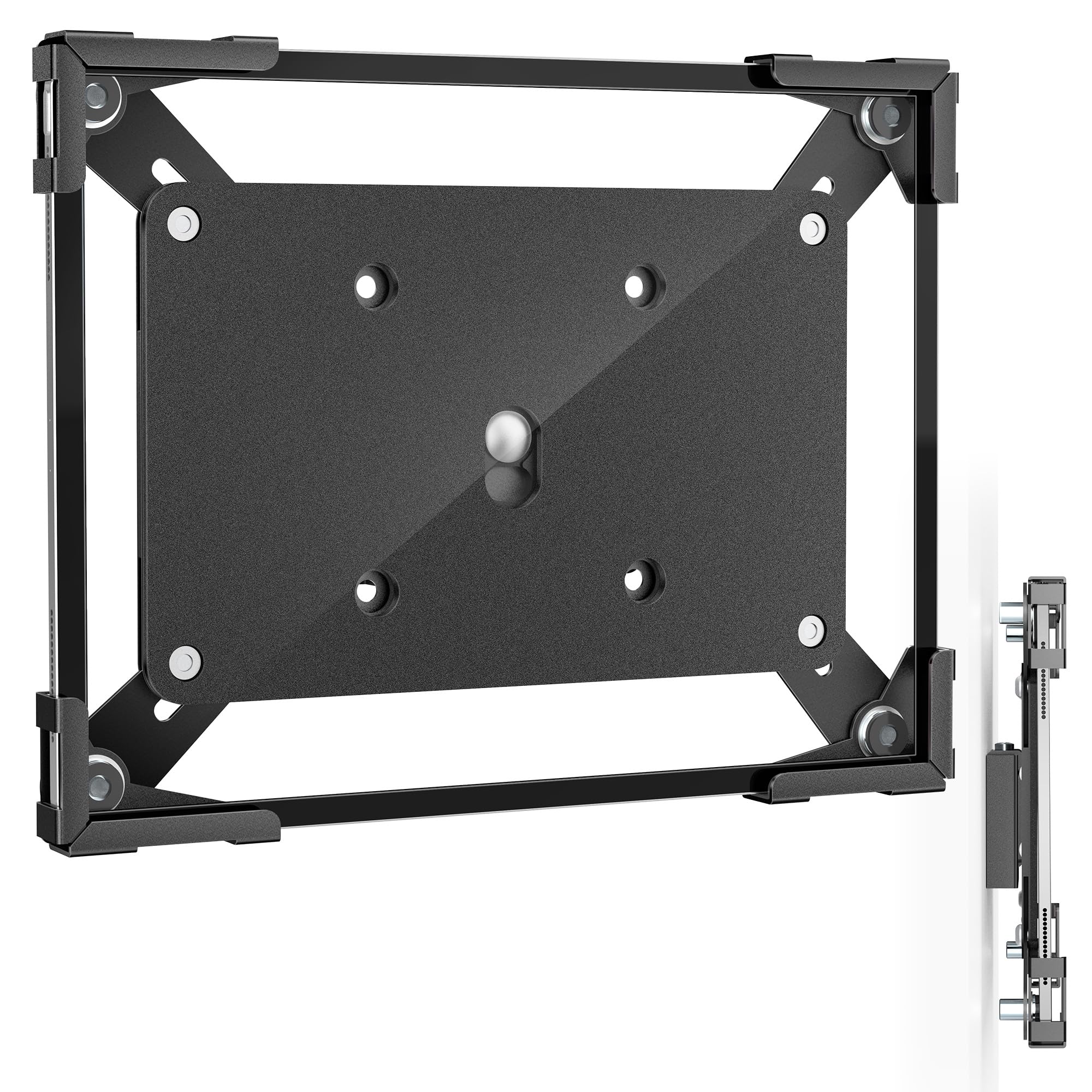 AboveTEK Tablet Wandhalterung mit Diebstahlschutz, Abschließbare Stahl-Halterung 360° drehbar, geeignet für 9.7–13 Zoll Tablets, für Empfang, Besprechungsraum, Kasse/POS & Einzelhandel（Schwarz）