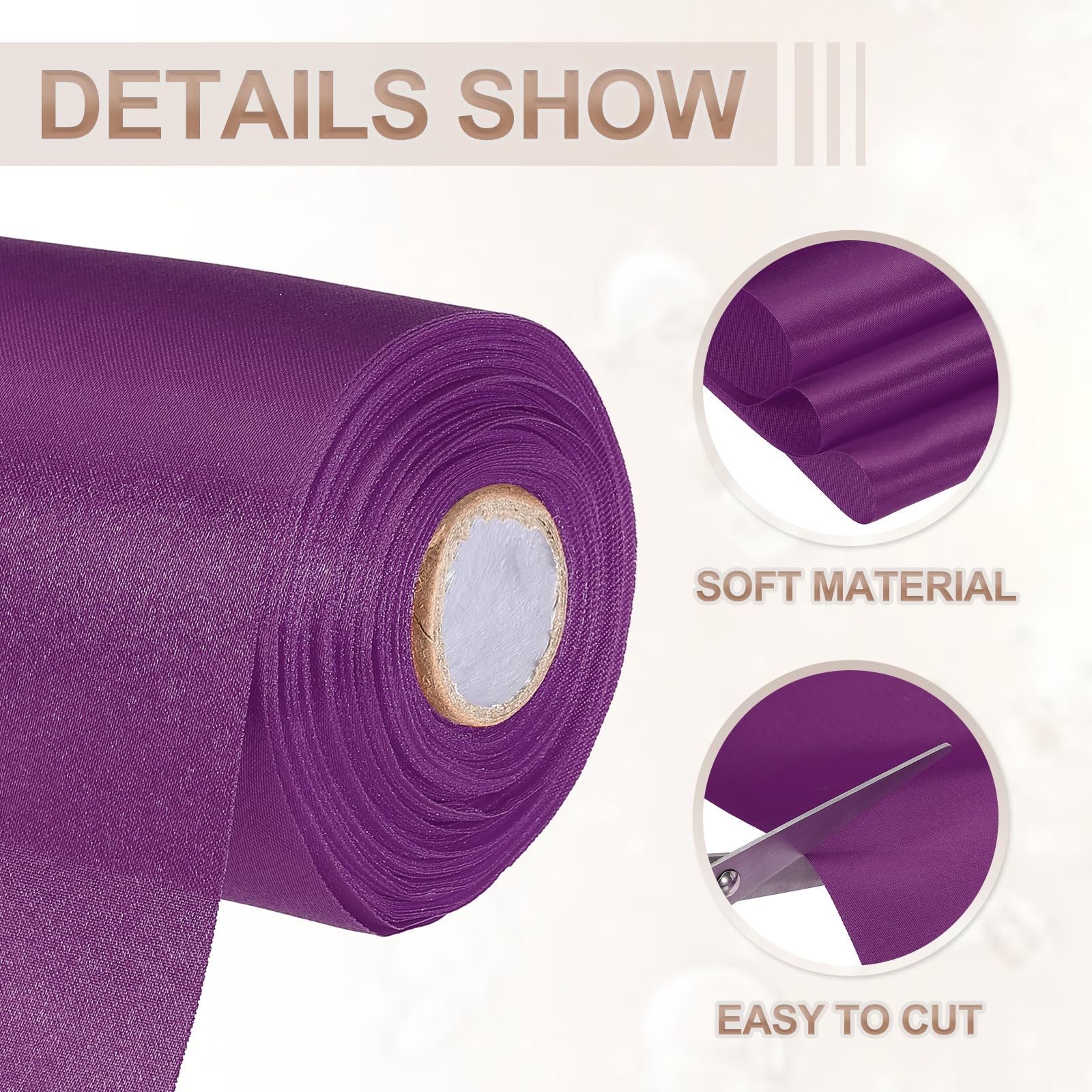 PATIKIL 6 Inches x 22 Yards Satin Ribbon Roll - Image 3