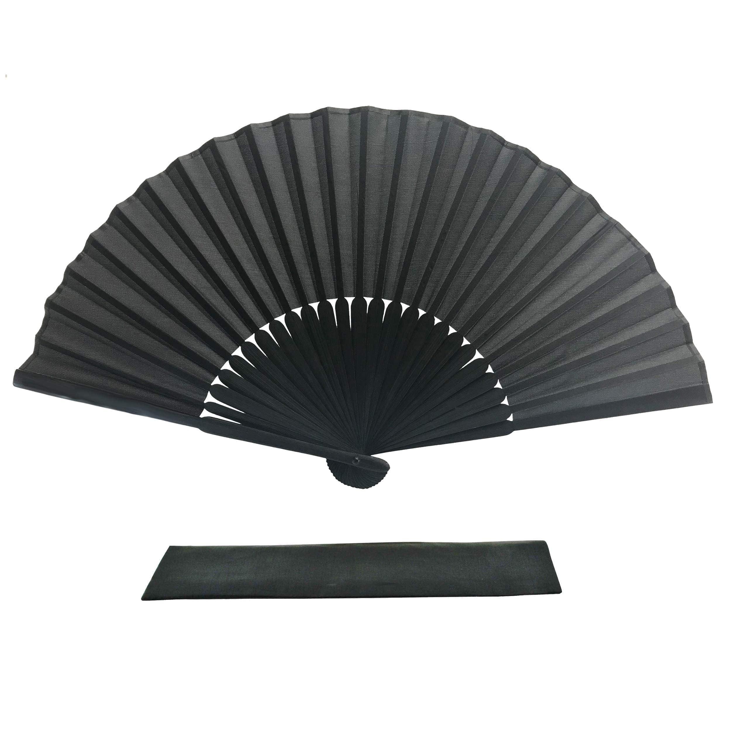 Amazon.com: FANSOF.FANS Black Silk Fabric Folding Hand Held Fan