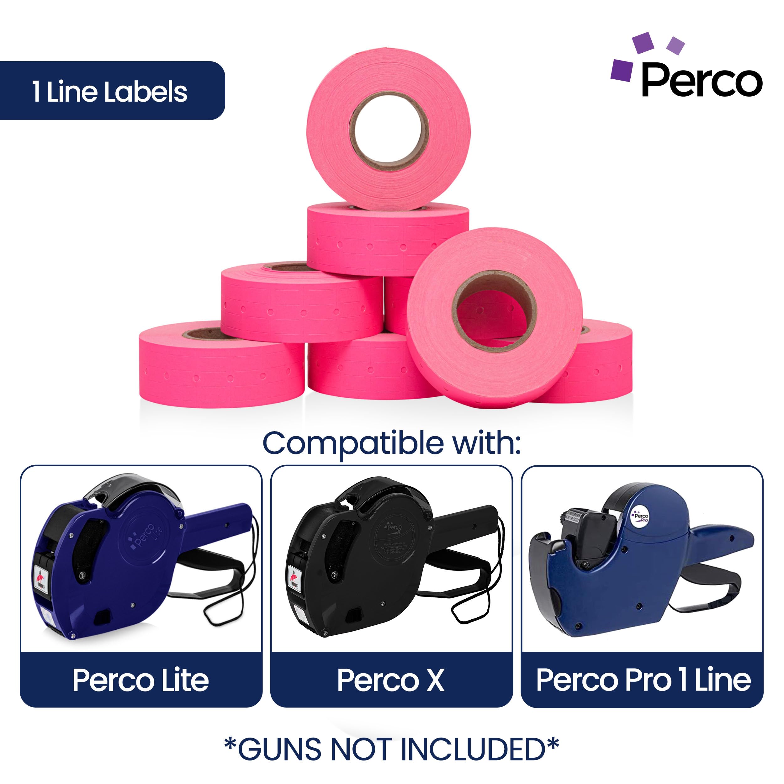 Snapklik.com : 1 Line Fluorescent Pink Labels - 80 Rolls, 10 Sleeves ...