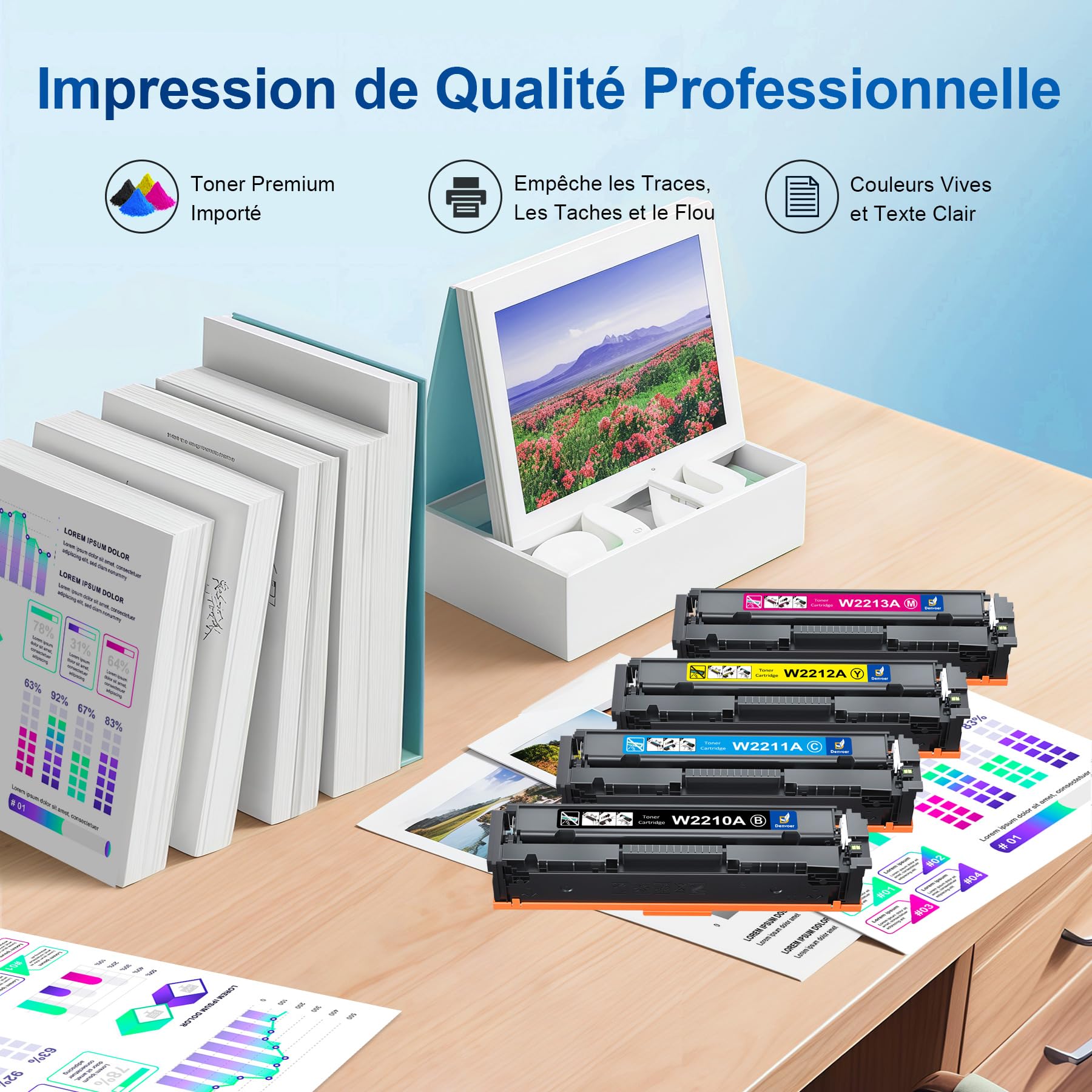 207A 207X Compatible pour HP 207A 207X Toner MFP M283fdw M255dw