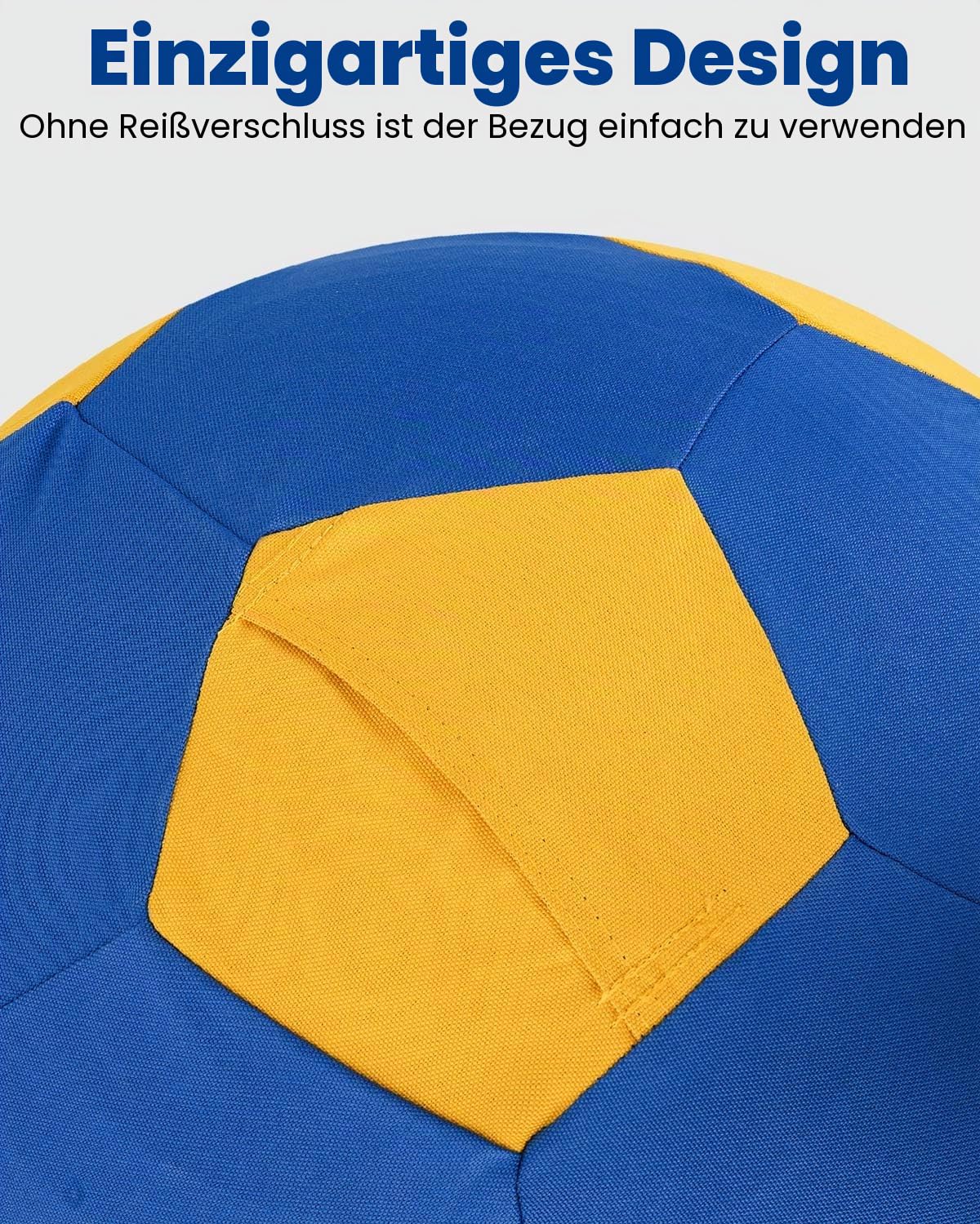 ANC POP Herding Ball für Hunde Pferdeball & Abdeckung 63,5 cm für Pferde groß mit Handpumpe zum Spielen, blau und gelb