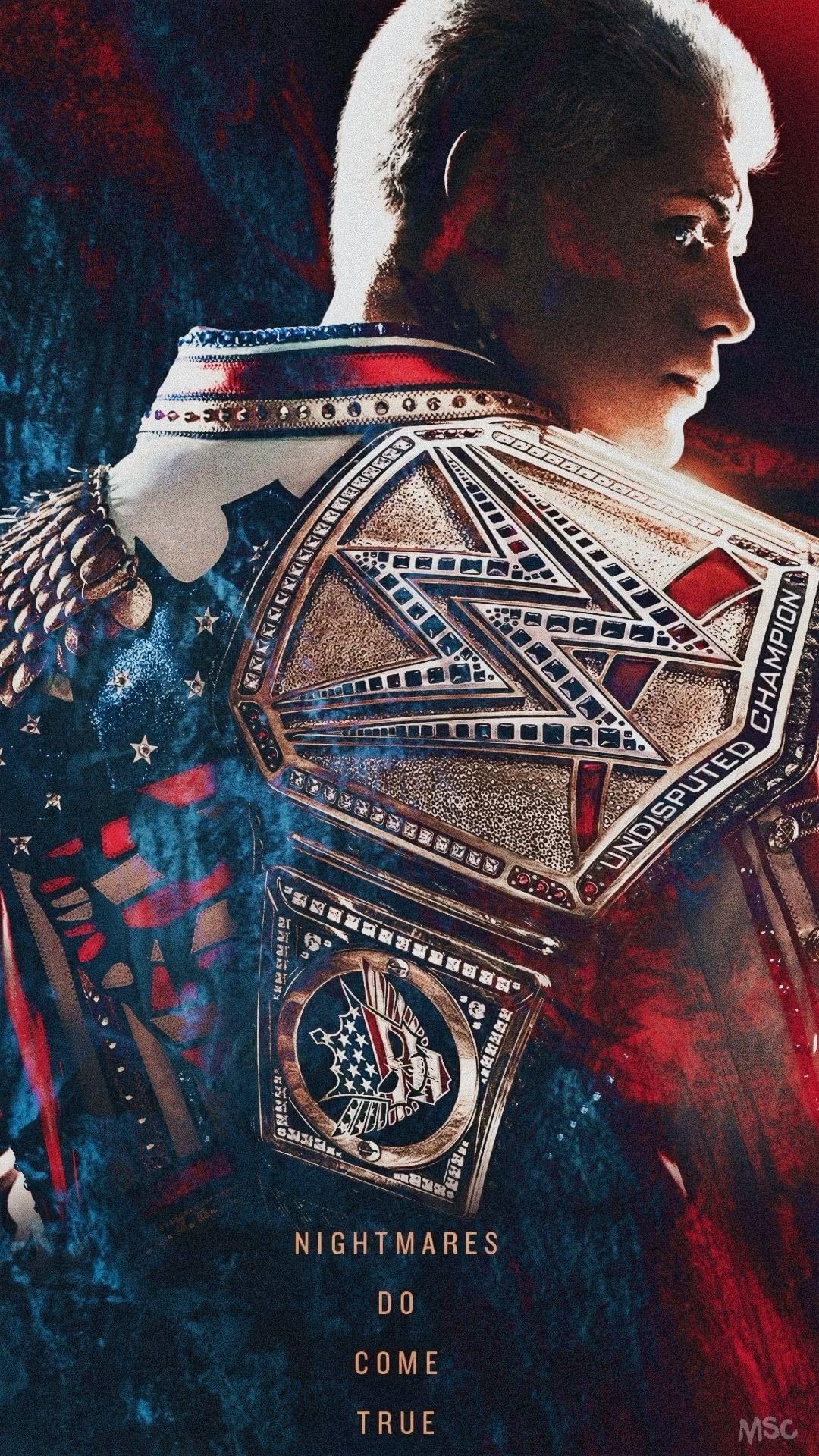 Cody Rhodes WWE Superstar Poster 300 GSM 12x18 Unframed Multicolor