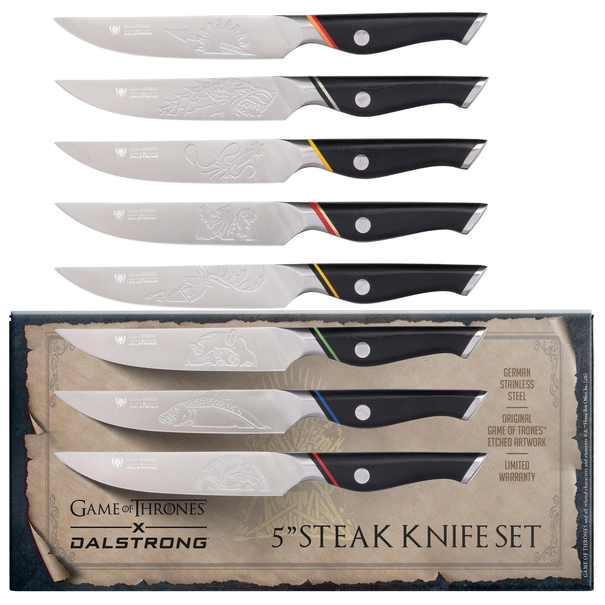 Dalstrong Game of Thrones Targaryen 8" Chef Knife — Amazon image 9