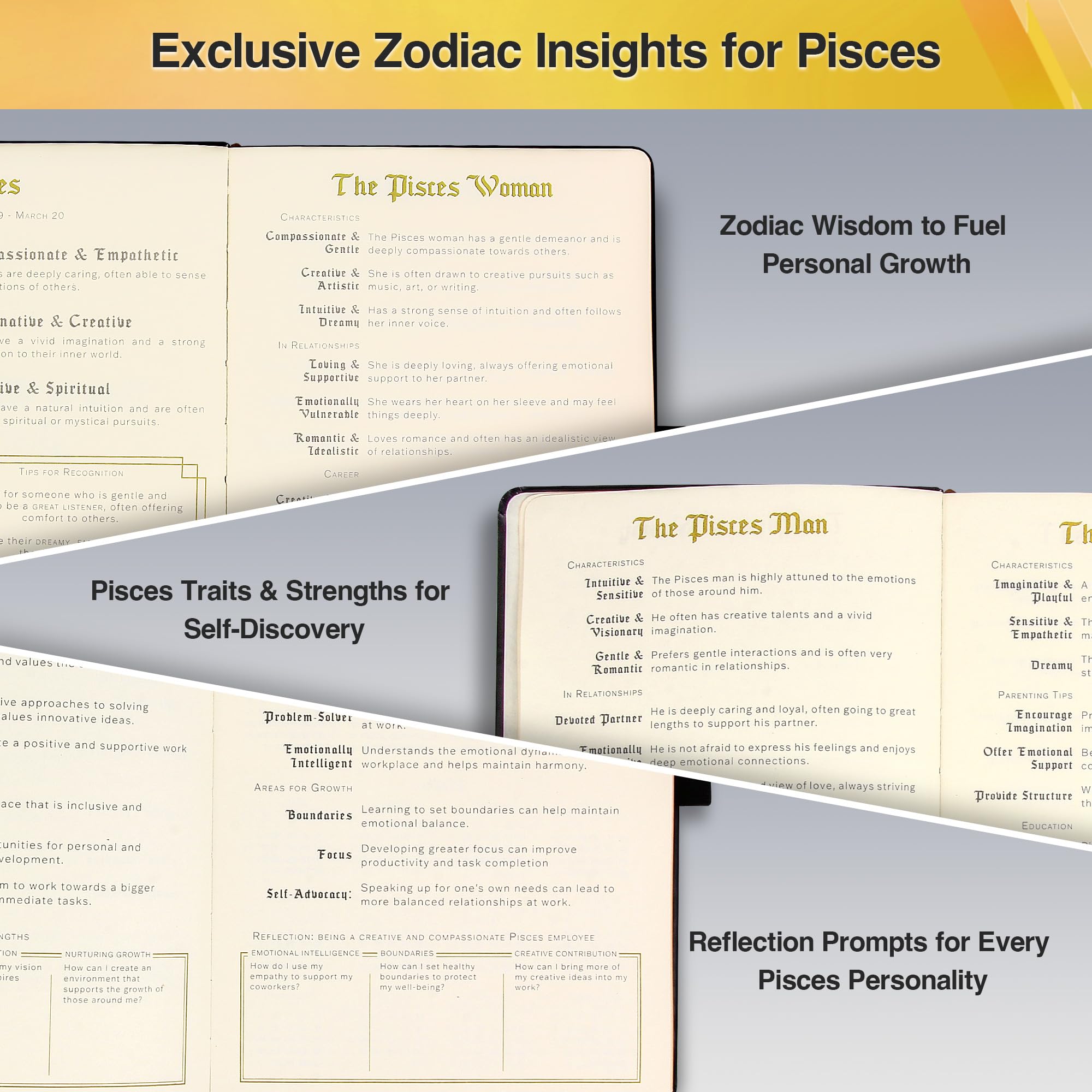 AuroPlanner Pisces Zodiac - Agenda giornaliera, settimanale, mensile, formato A5