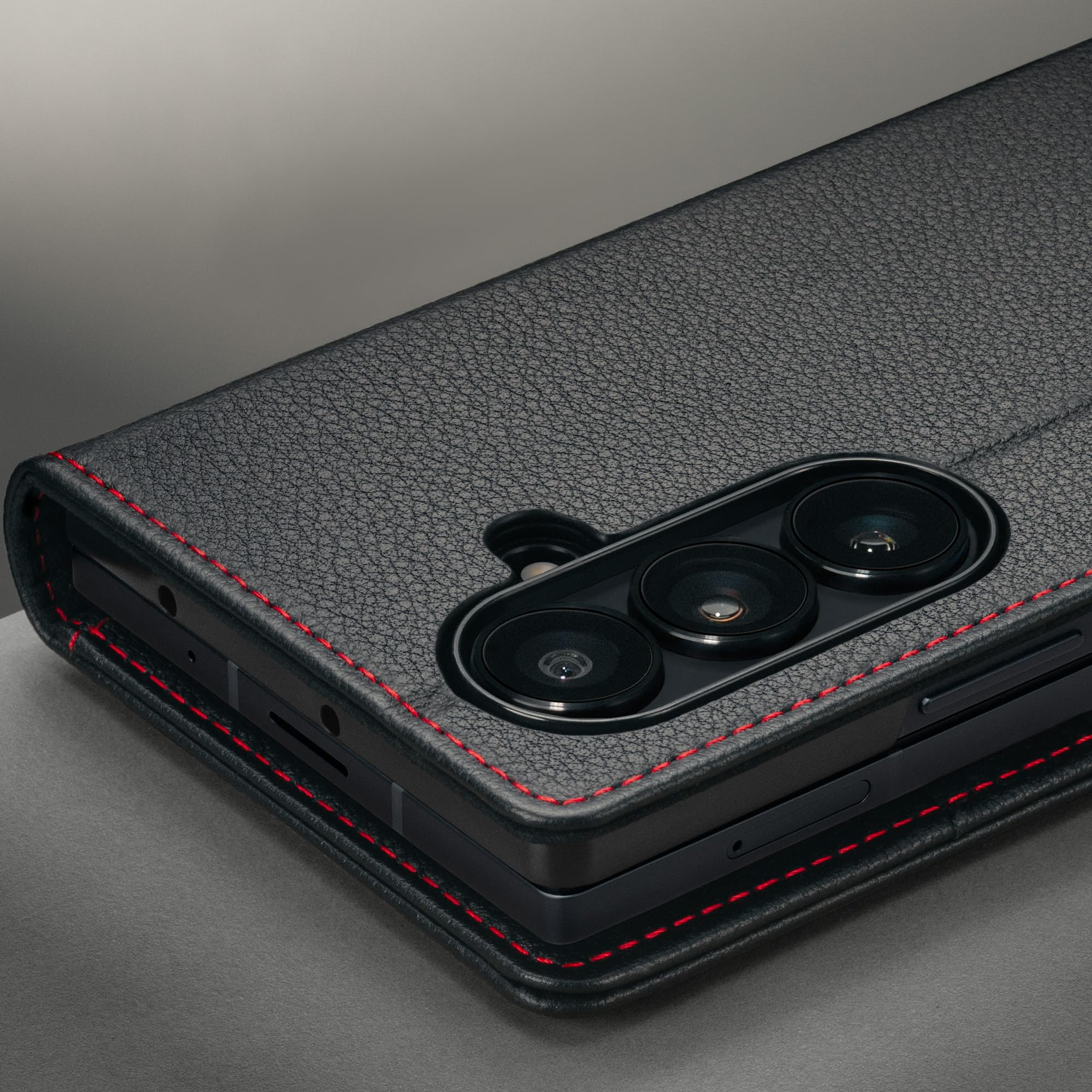TORRO Hülle Kompatibel mit Samsung Galaxy Z Fold8 Ultra 2026 - Premium Galaxy Z Fold 8 Ultra Lederhülle mit Ständer und Kartenfächern (Schwarz)